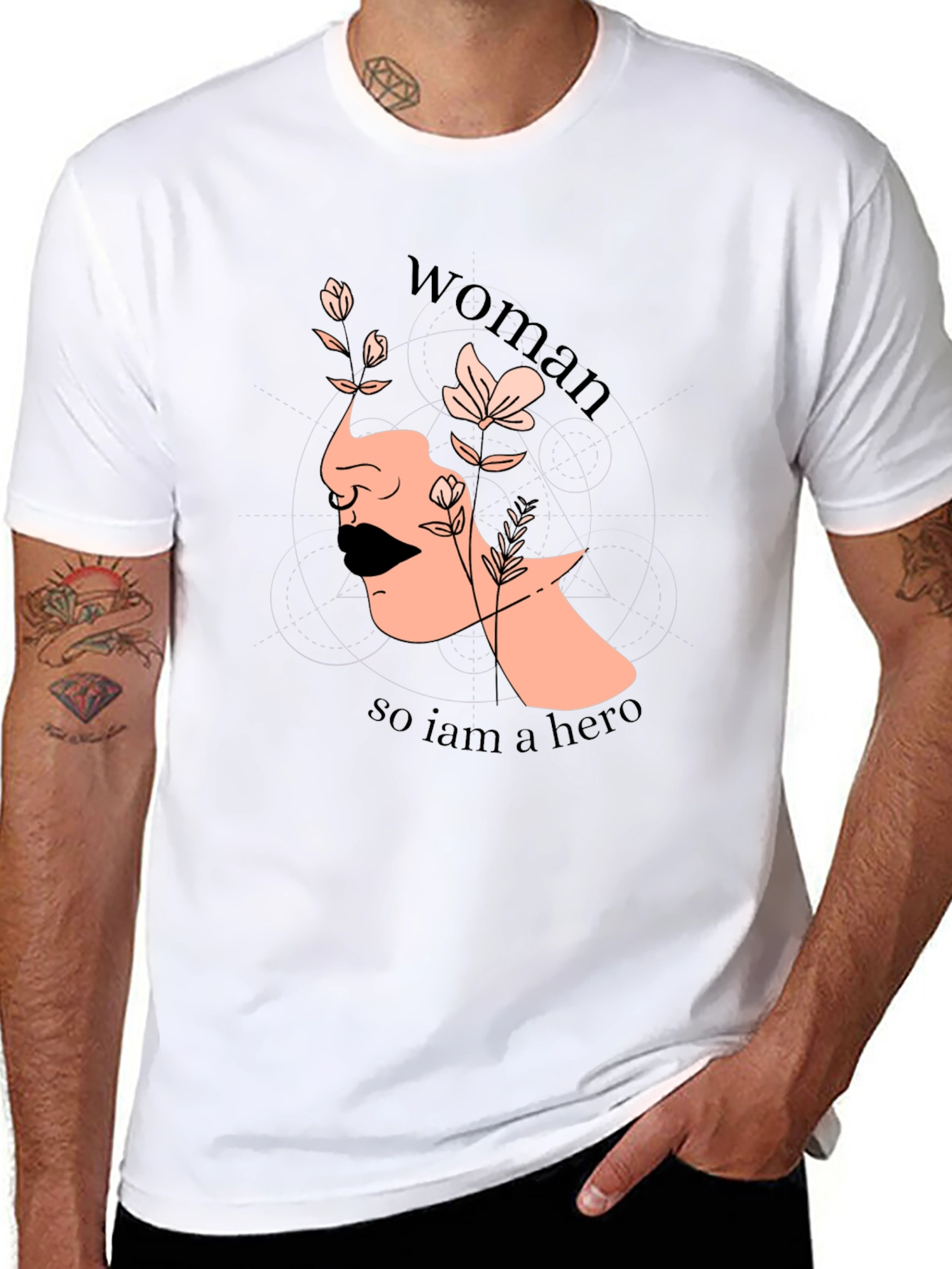 Woman Hero Graphic T-Shirt - Empowering Design