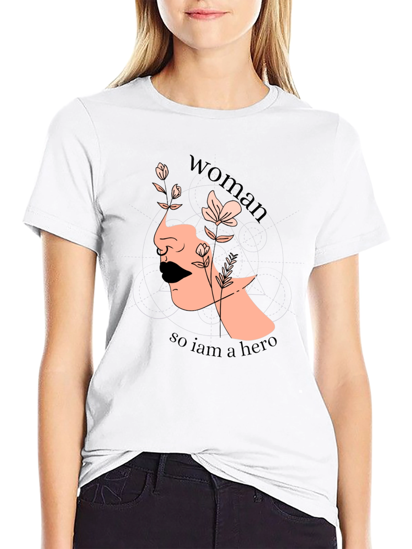 Woman Hero Graphic T-Shirt - Empowering Design