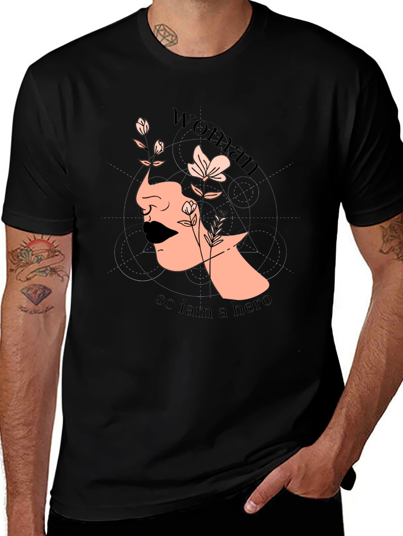 Woman Hero Graphic T-Shirt - Empowering Design