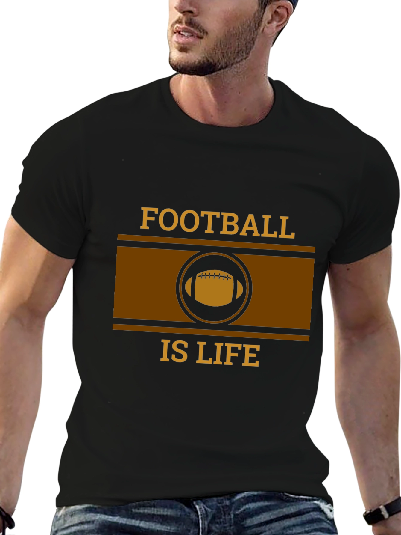 Football is Life Graphic Tee