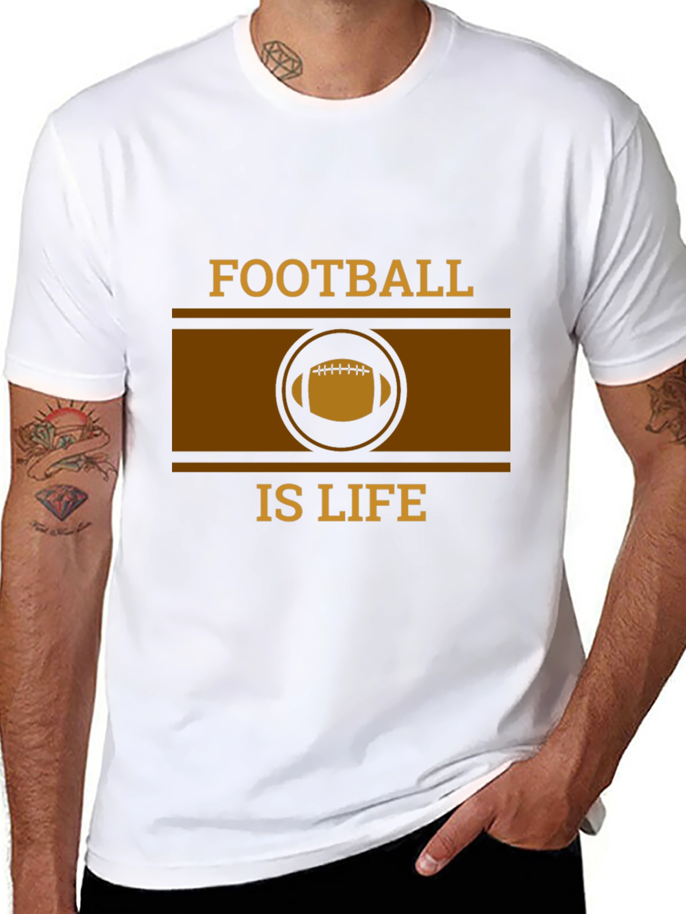 Football is Life Graphic Tee