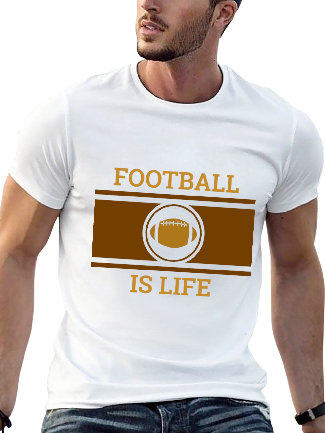 Football is Life Graphic Tee