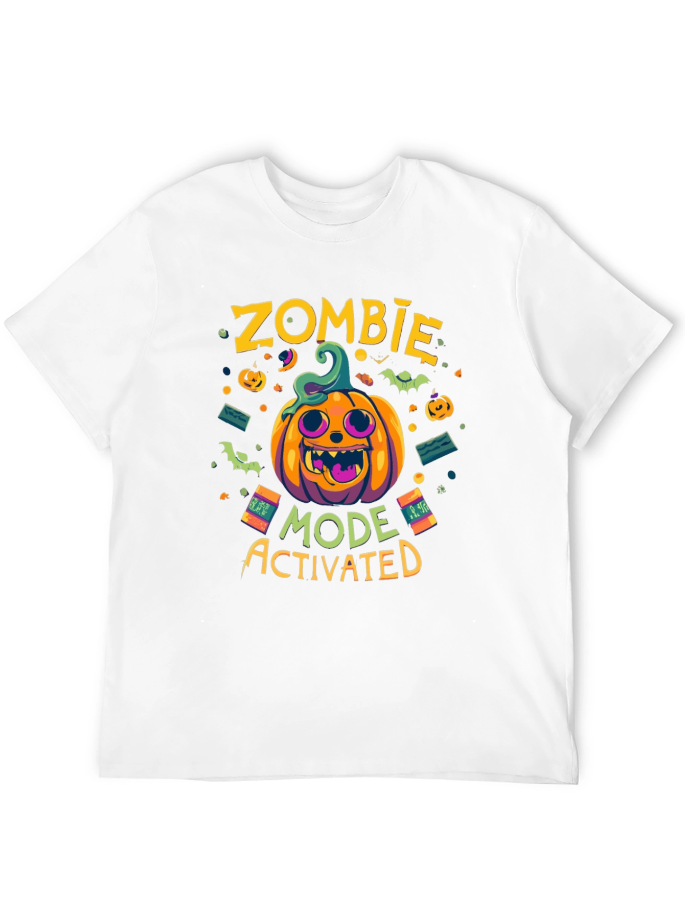 Zombie Mode Activated Halloween Graphic Tee