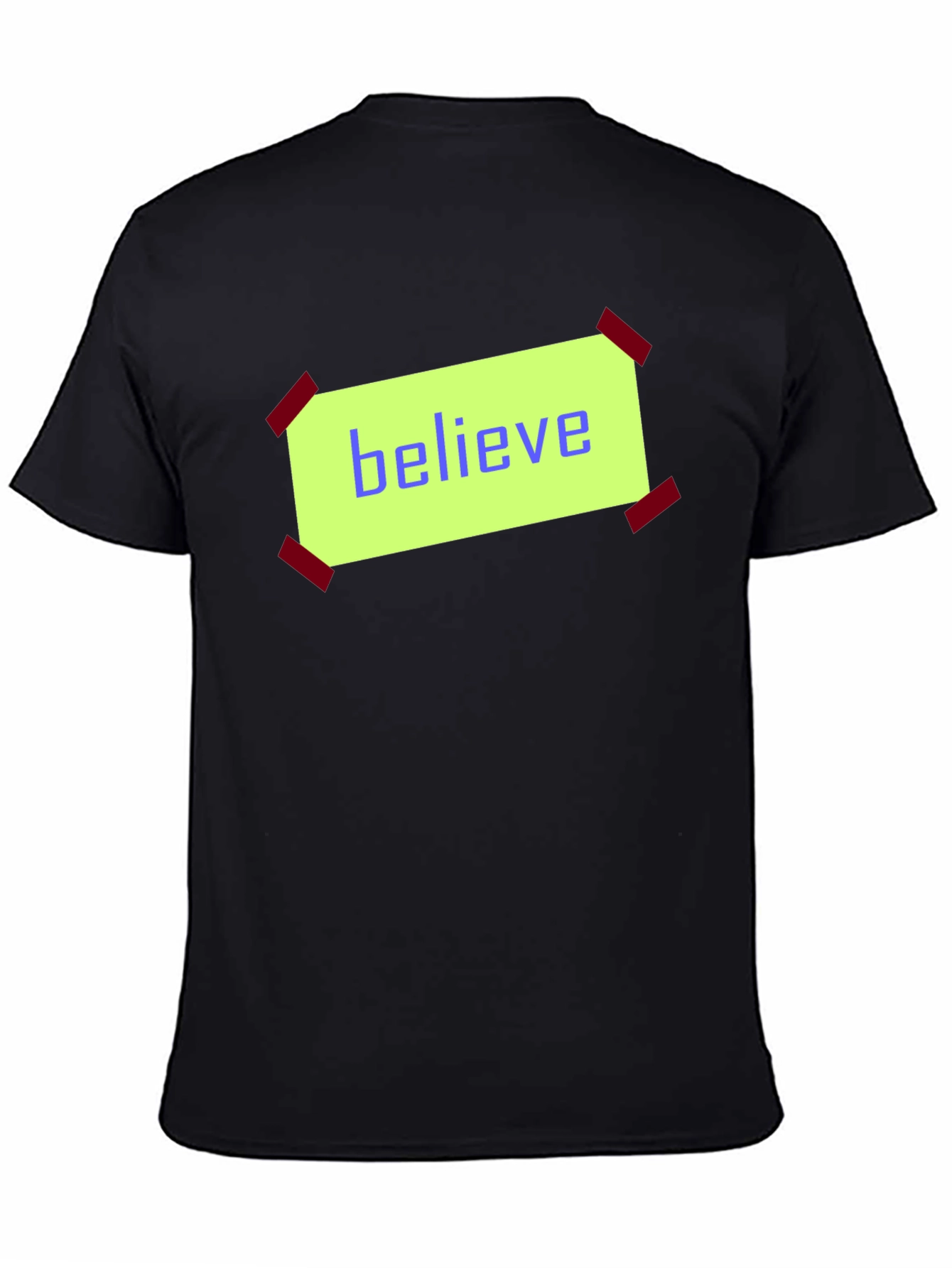 Believe Graphic Print Black Cotton T-Shirt