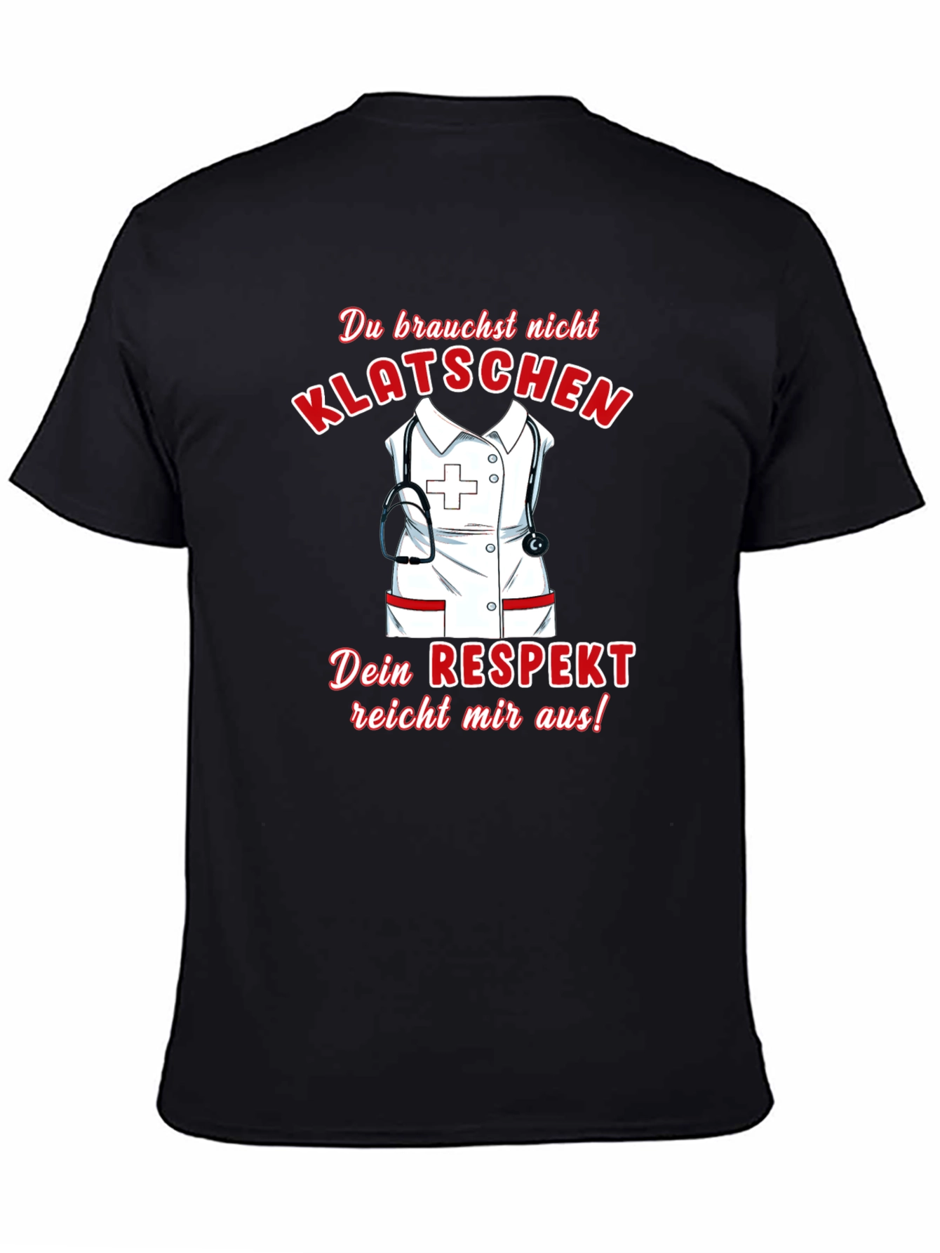Respect Nurse T-Shirt - Black Cotton Tee