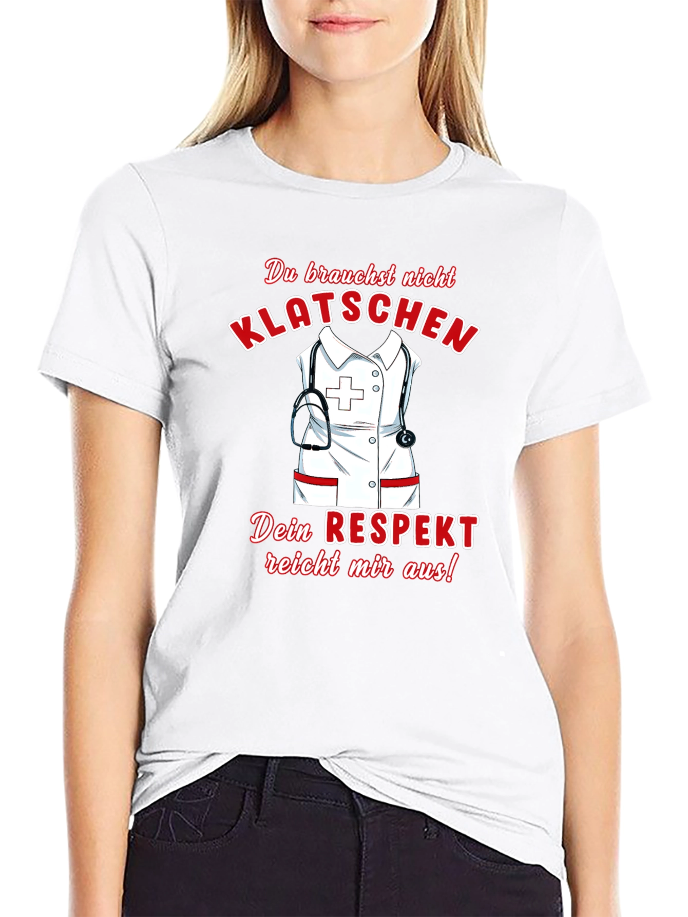 Respect Nurse T-Shirt - Black Cotton Tee