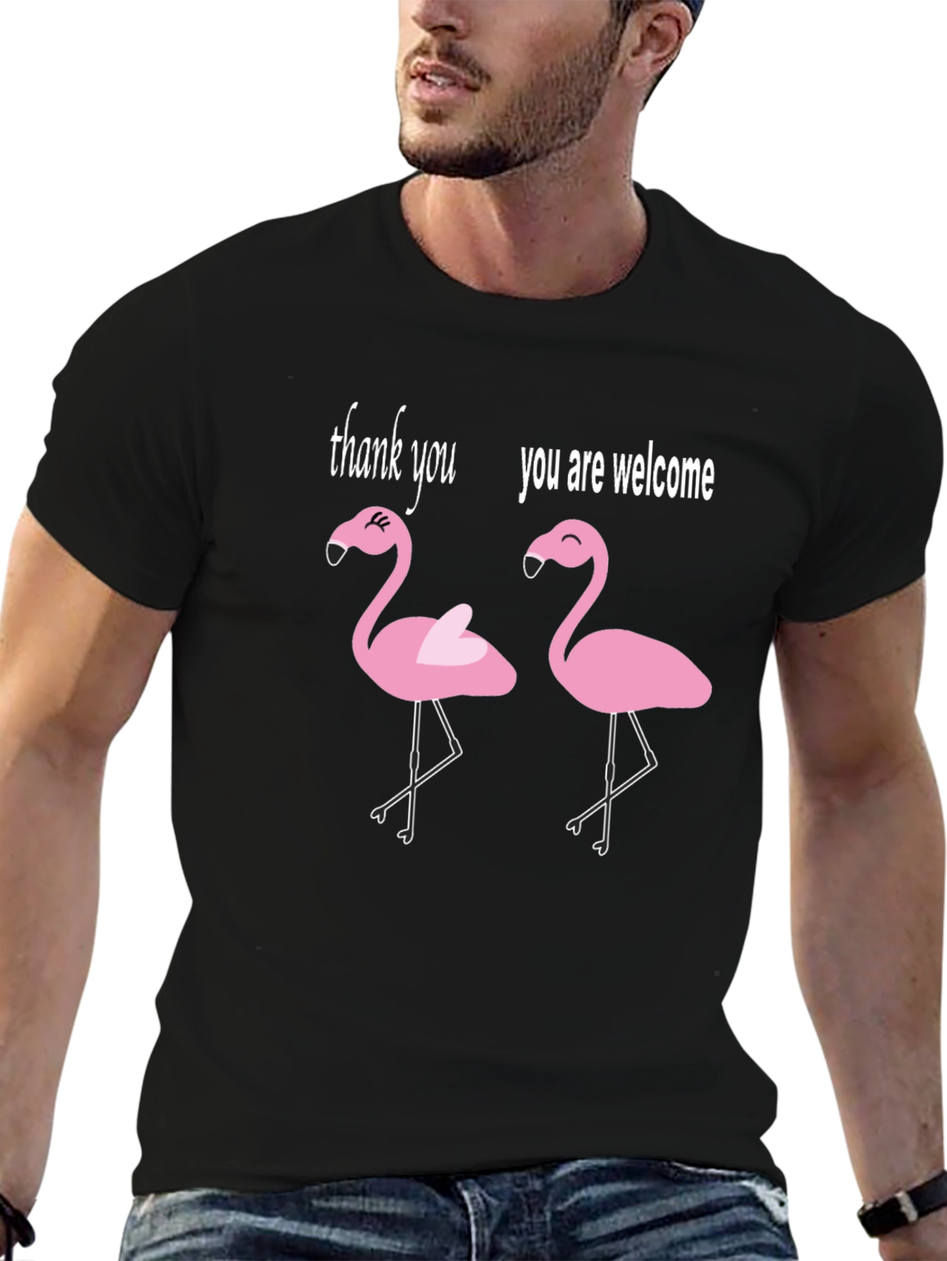 Funny Flamingo T-Shirt - Thank You Youre Welcome Tee