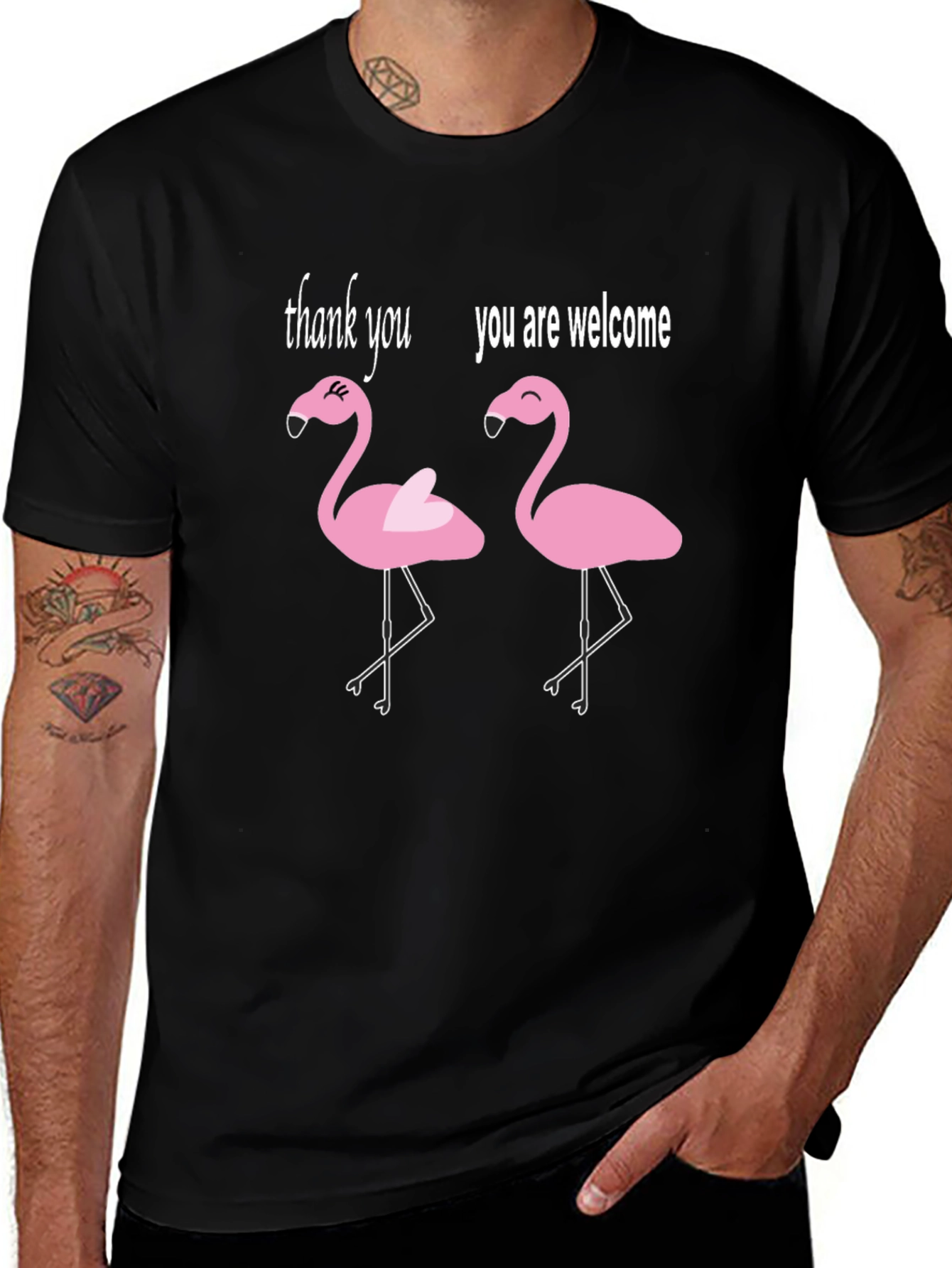 Funny Flamingo T-Shirt - Thank You Youre Welcome Tee