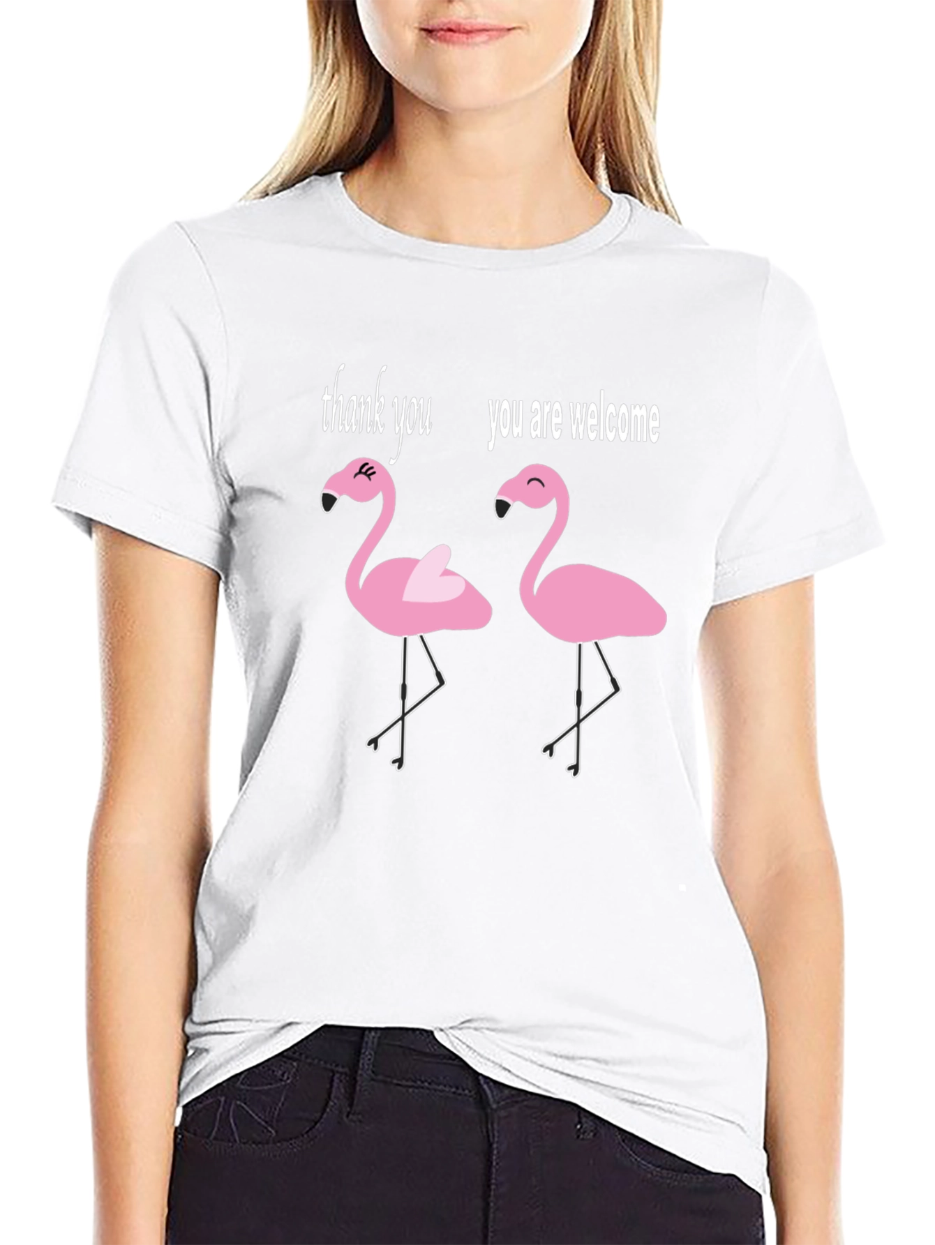 Funny Flamingo T-Shirt - Thank You Youre Welcome Tee