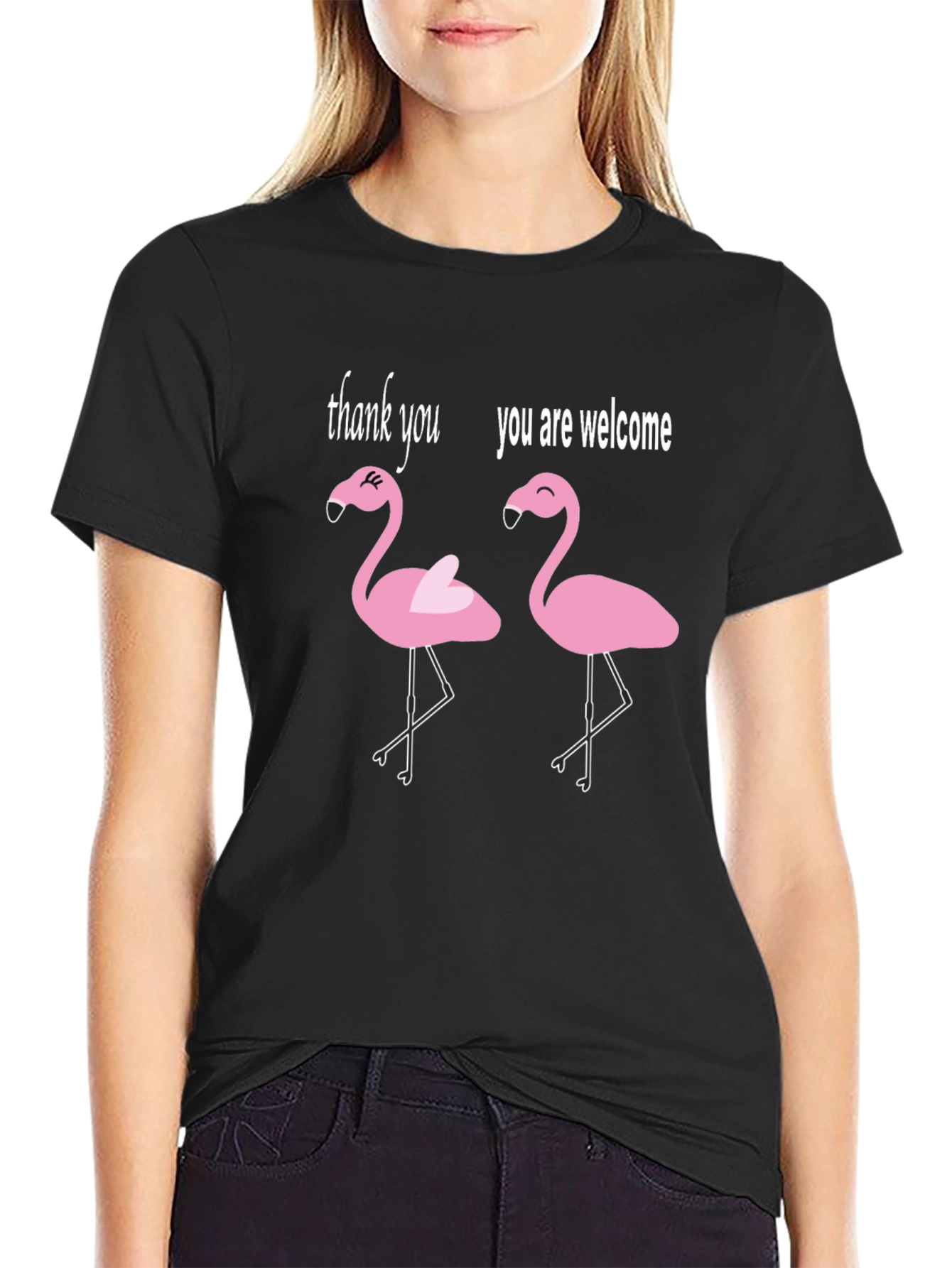Funny Flamingo T-Shirt - Thank You Youre Welcome Tee