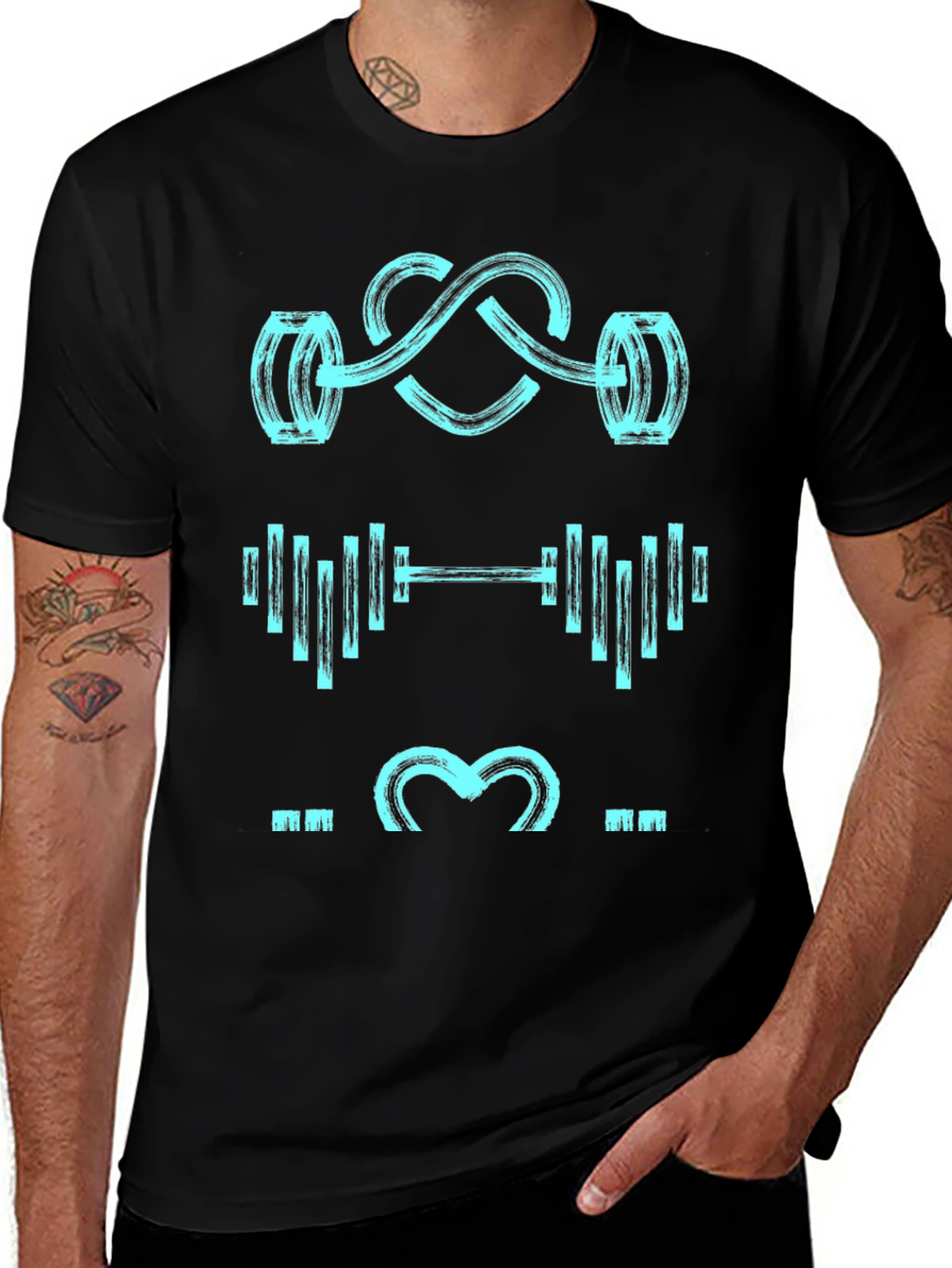 Gym Lover Black Graphic Tee