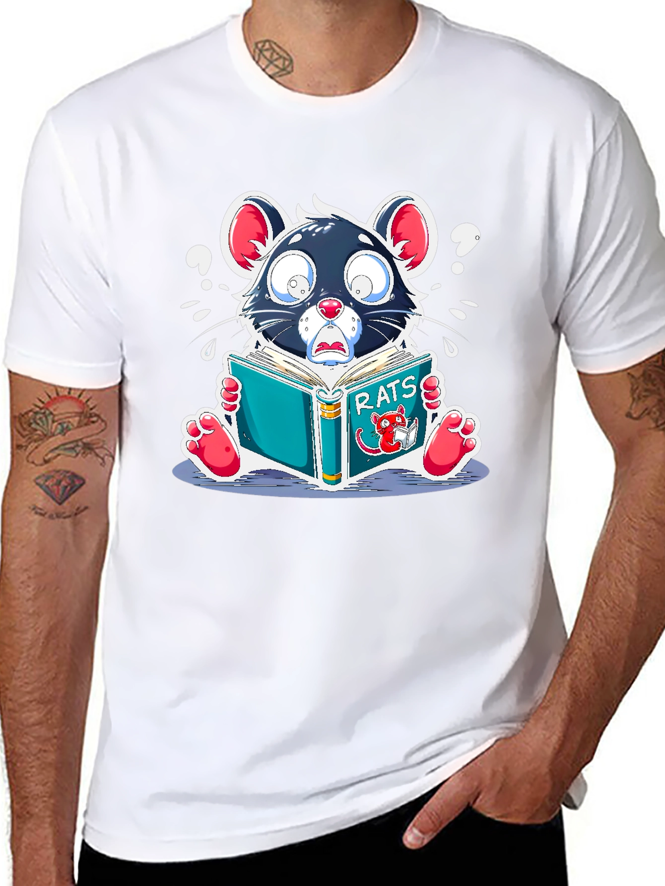 Rat Reading T-Shirt