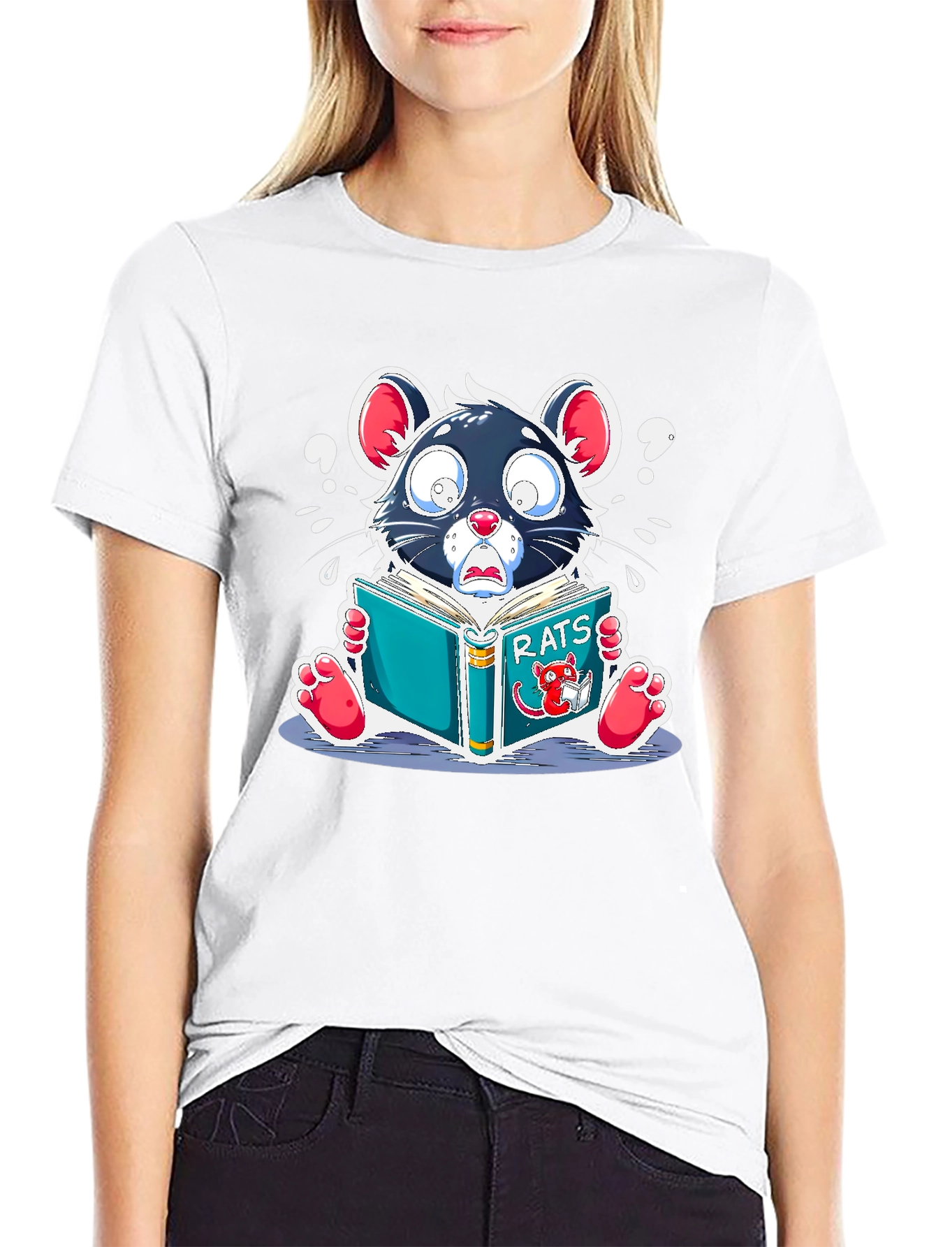 Rat Reading T-Shirt