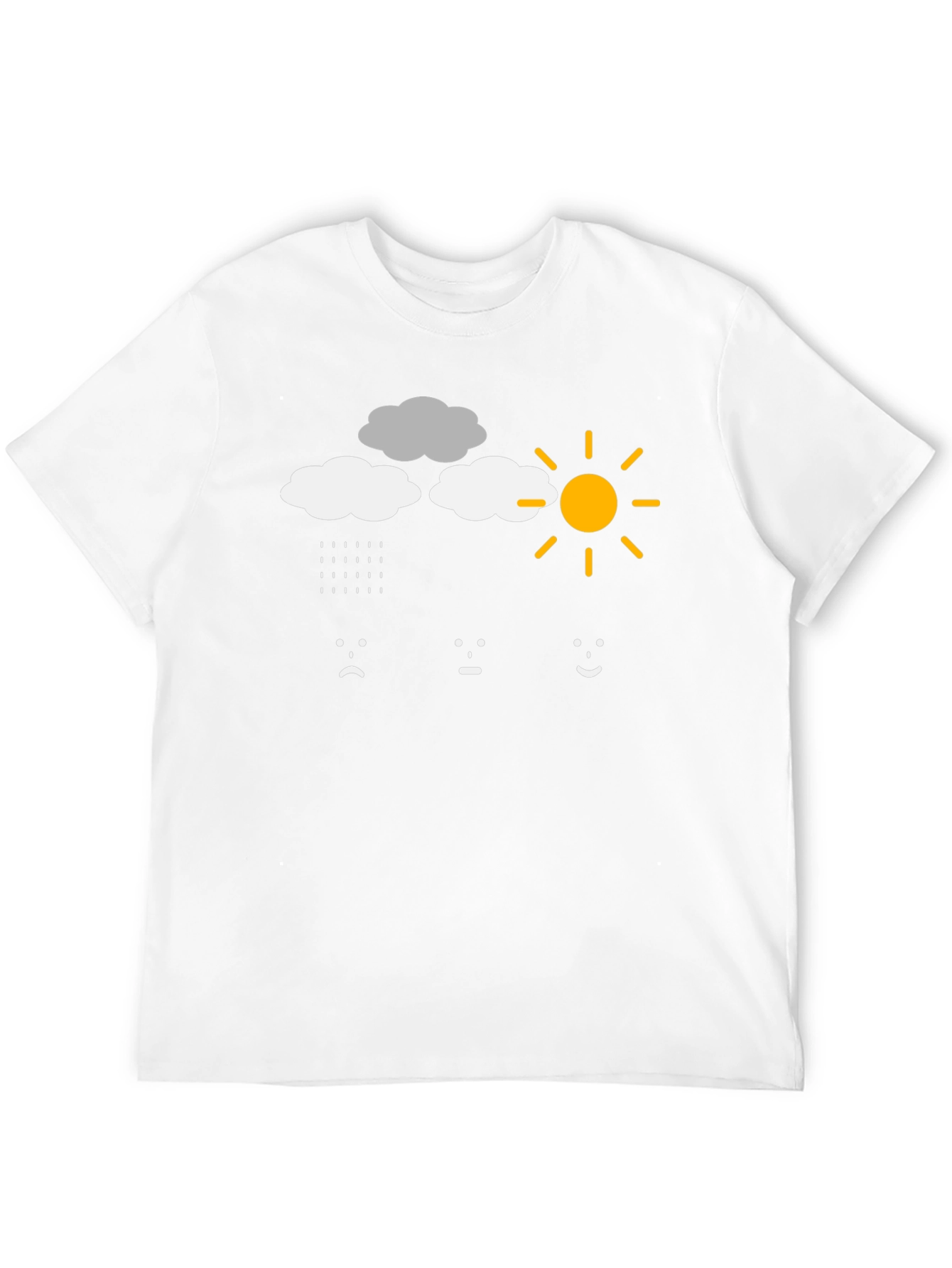 Weather Mood T-Shirt - Rain Cloud Sun Emotions