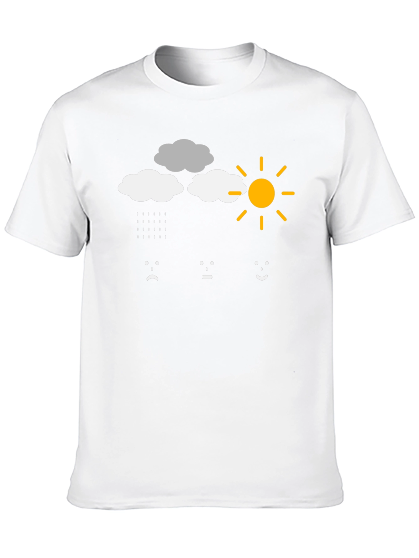 Weather Mood T-Shirt - Rain Cloud Sun Emotions