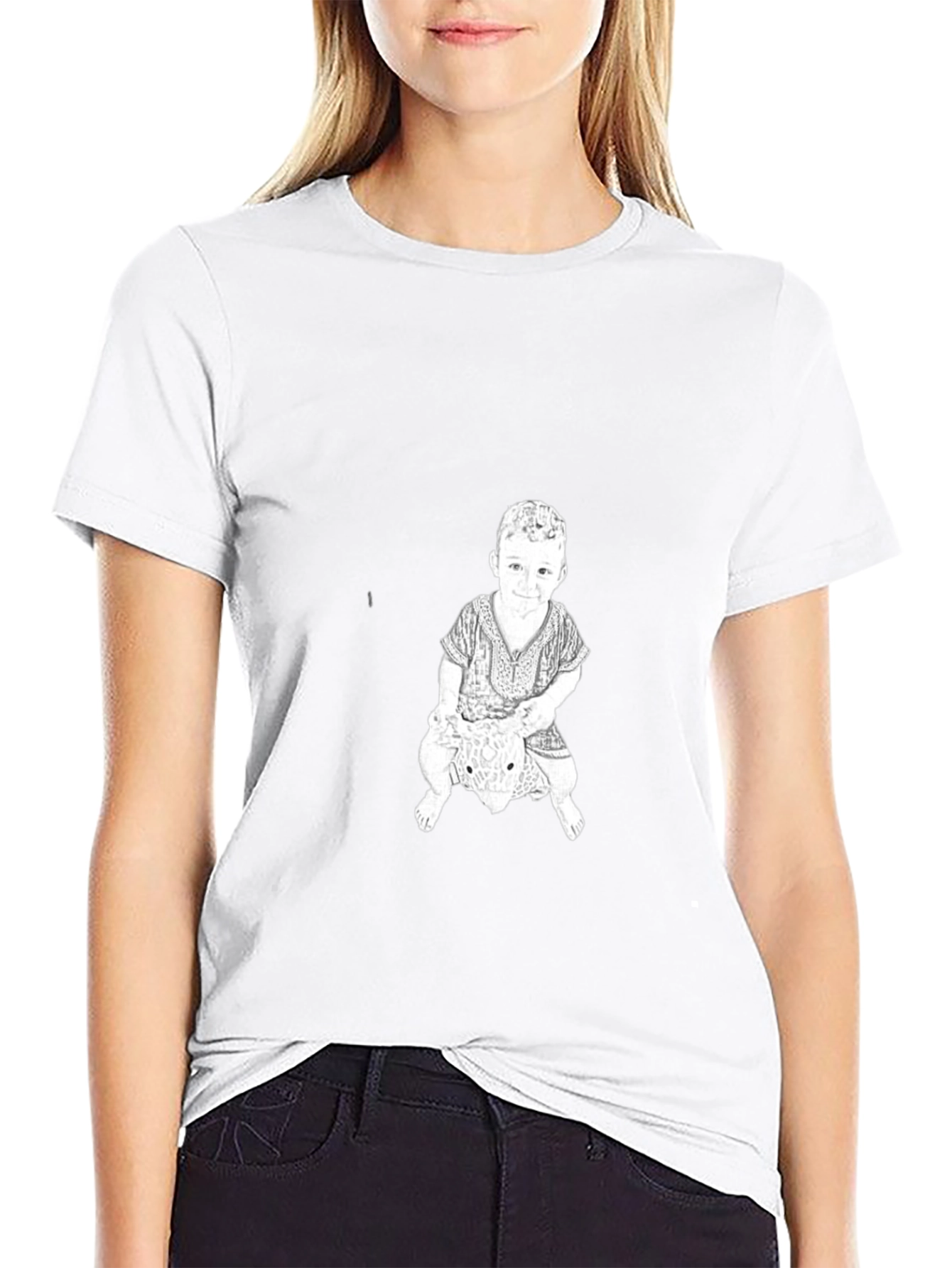 Graphic Print Tee - Child Riding Toy