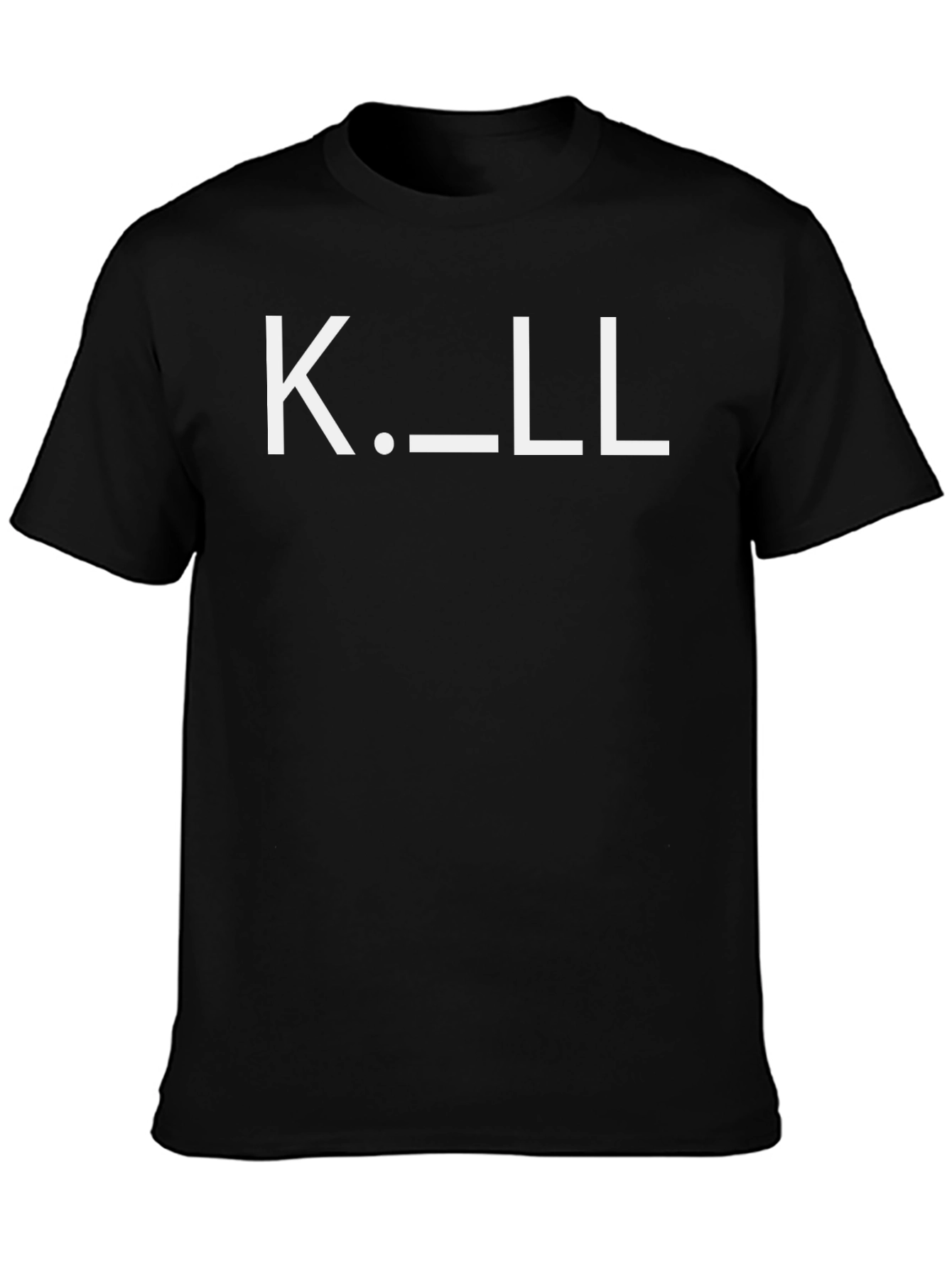 K. _ LL Black T-Shirt - Minimalist Design