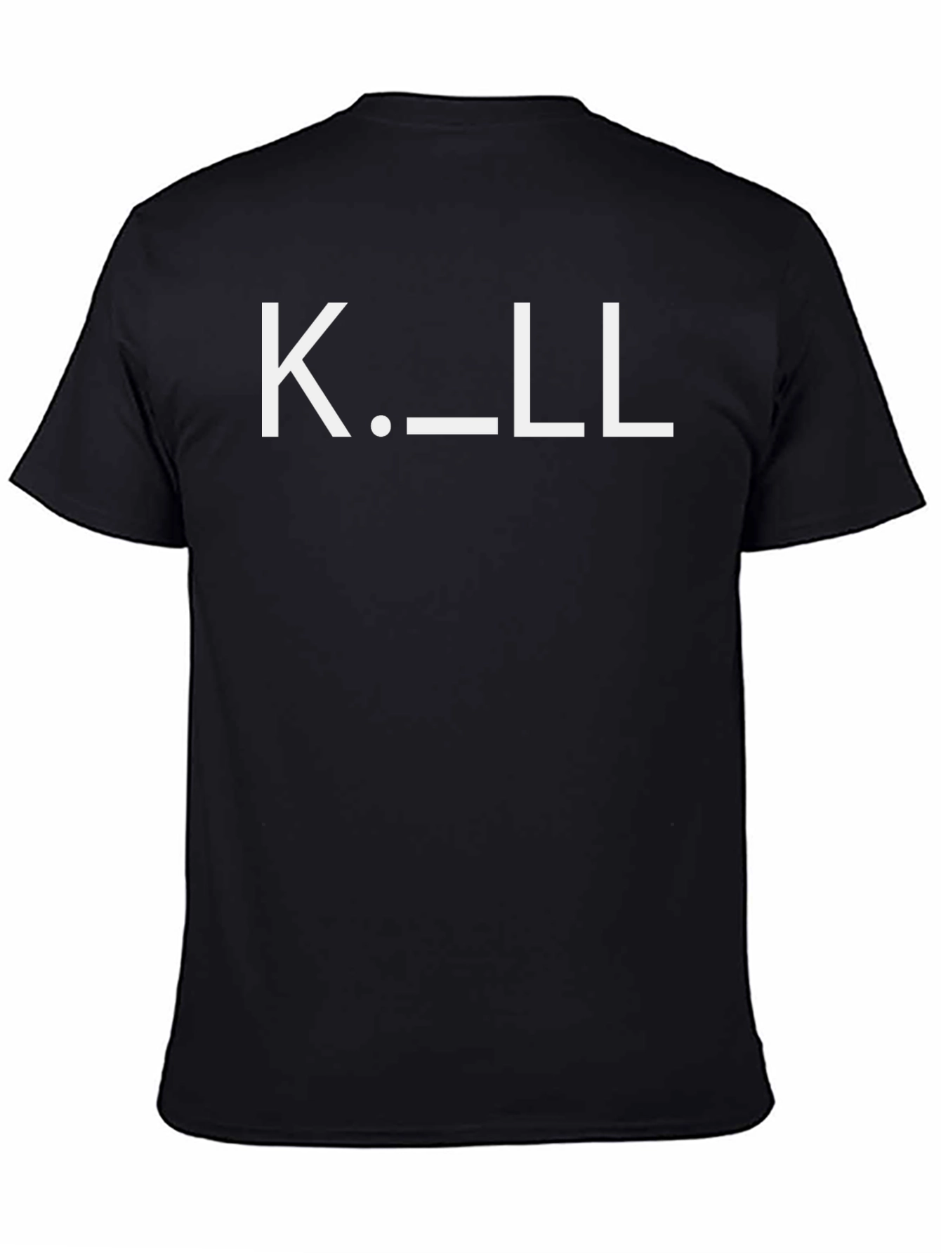 K. _ LL Black T-Shirt - Minimalist Design