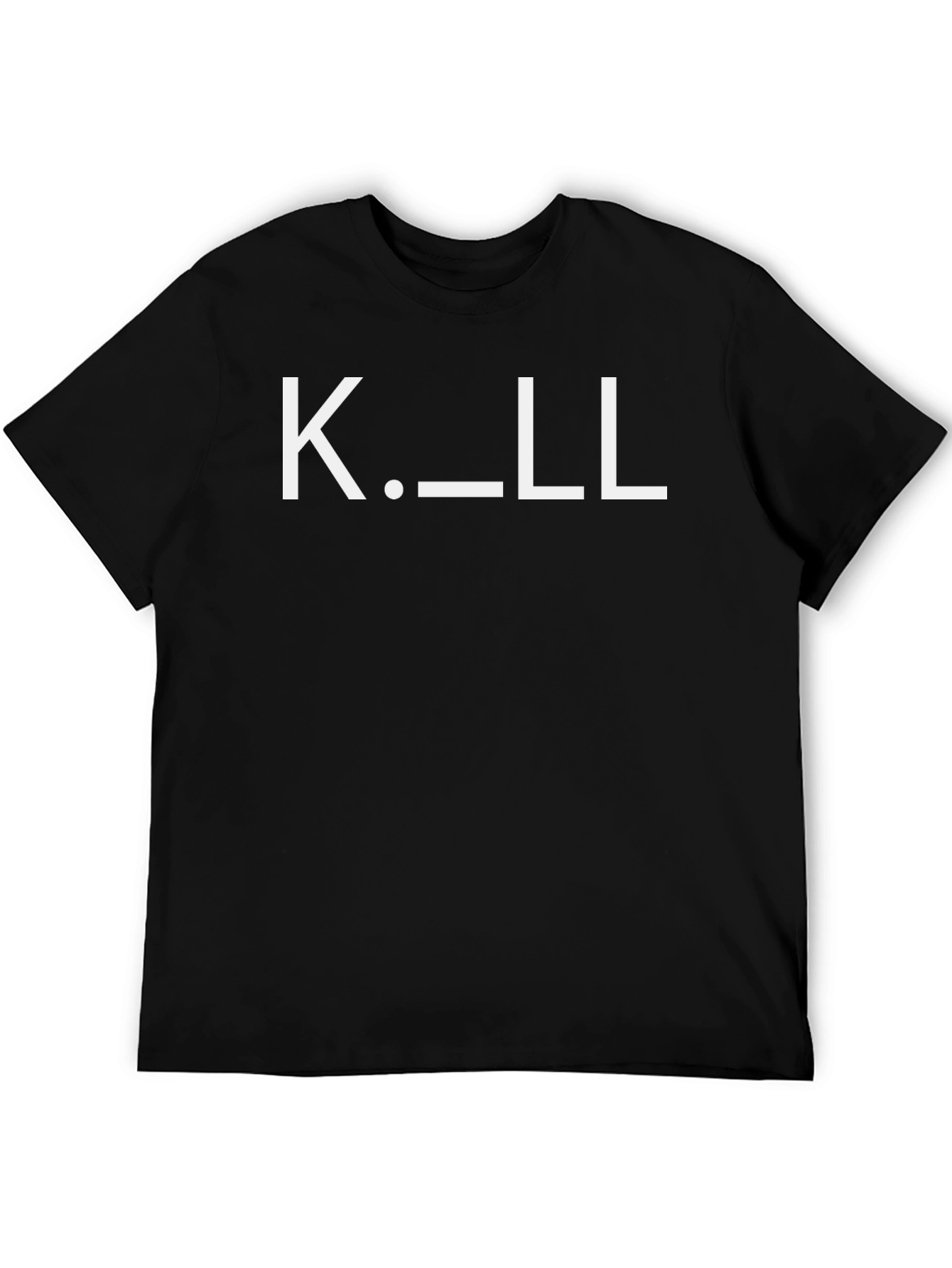 K. _ LL Black T-Shirt - Minimalist Design