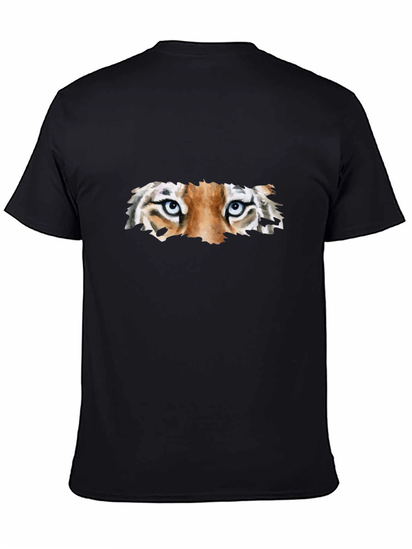 Tiger Eyes Black T-Shirt Graphic Tee Animal Print