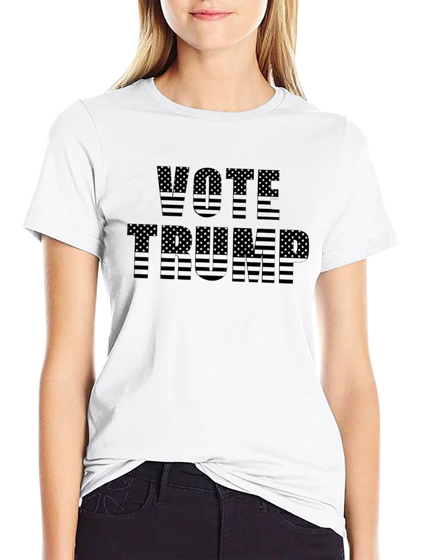 Vote Trump American Flag Graphic T-Shirt