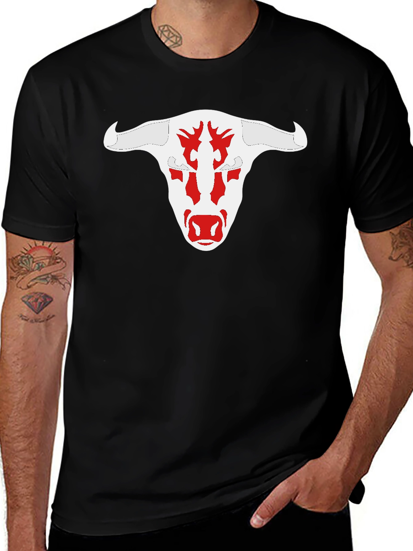 Bull Skull Graphic T-Shirt - Bold & Unique Design