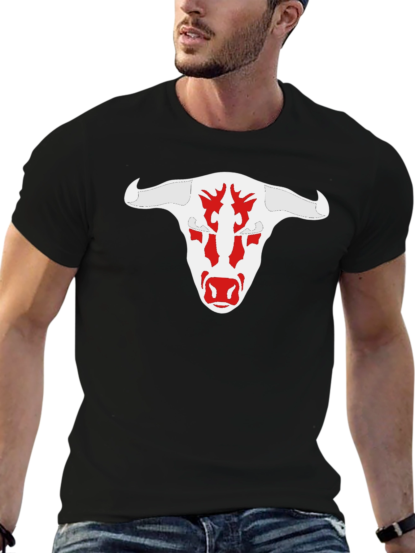 Bull Skull Graphic T-Shirt - Bold & Unique Design