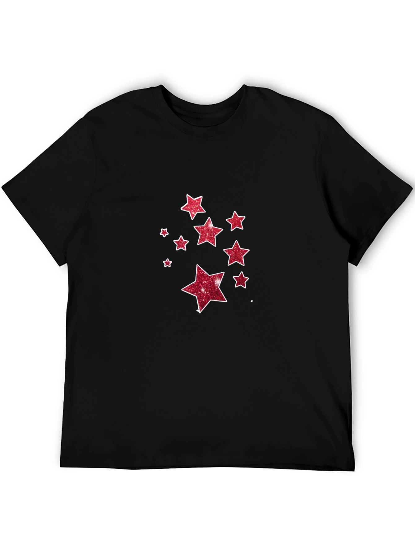 Starry Night Tee - Black Cotton Blend T-Shirt