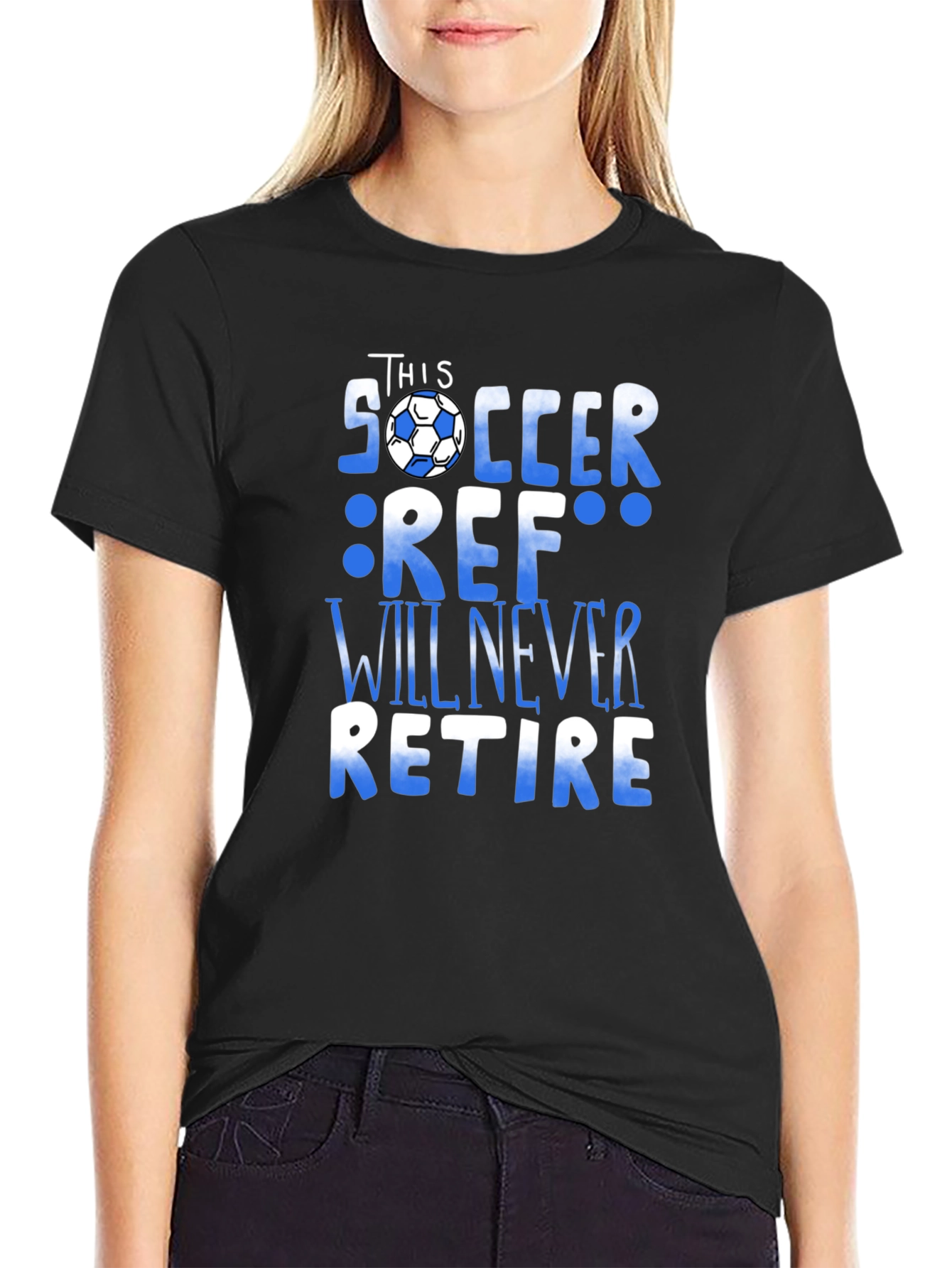 Soccer Ref T-Shirt - Never Retire Referee Tee