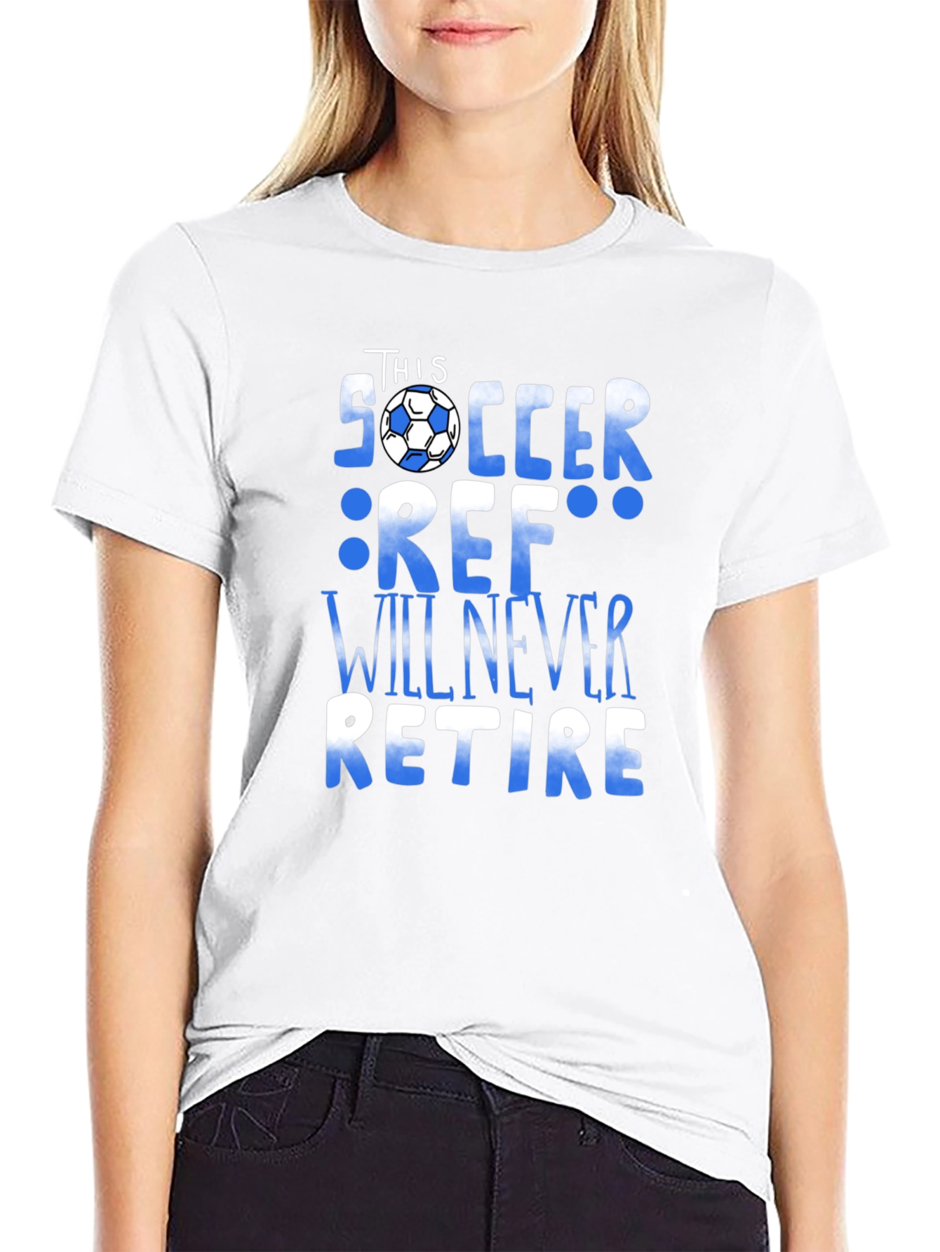 Soccer Ref T-Shirt - Never Retire Referee Tee