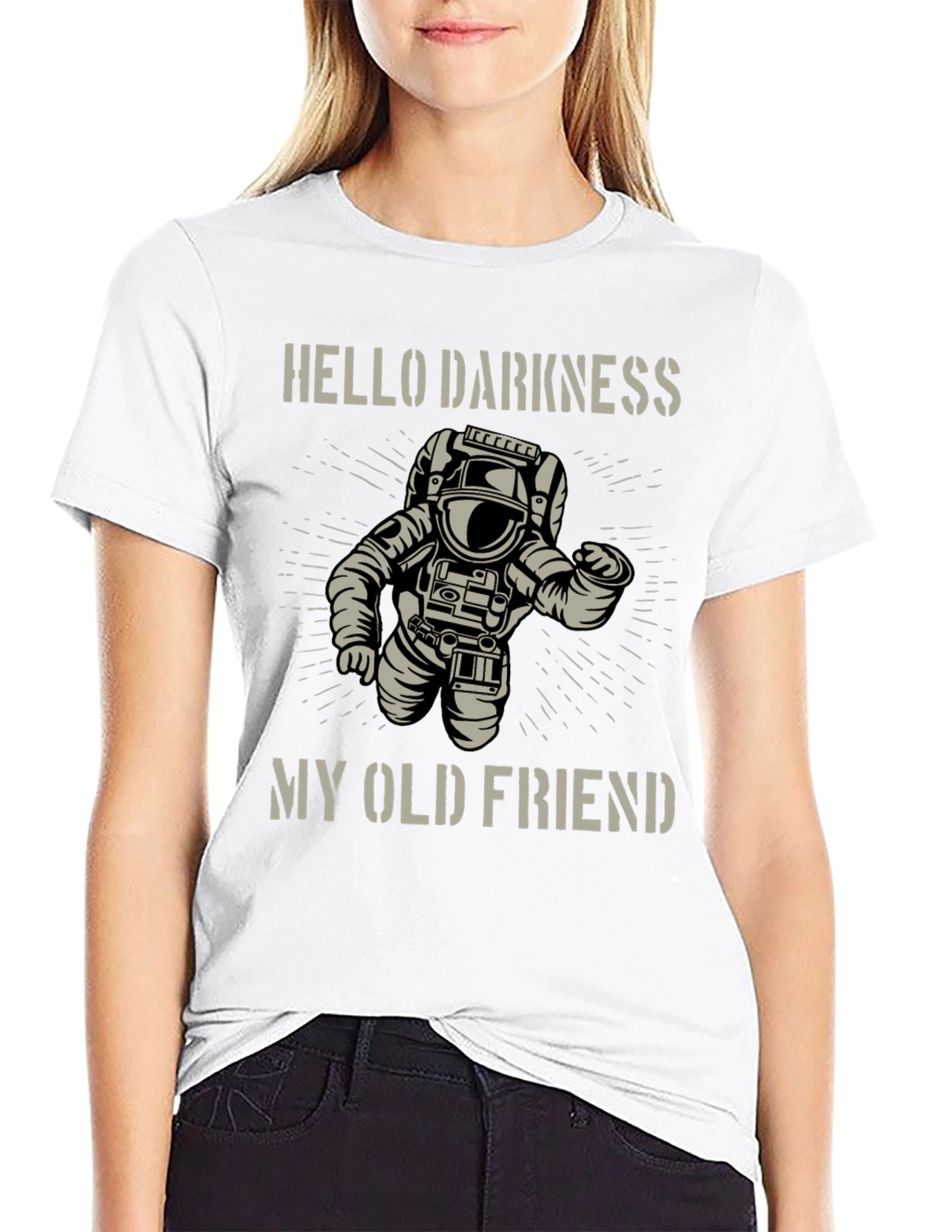 Hello Darkness Astronaut Graphic Tee