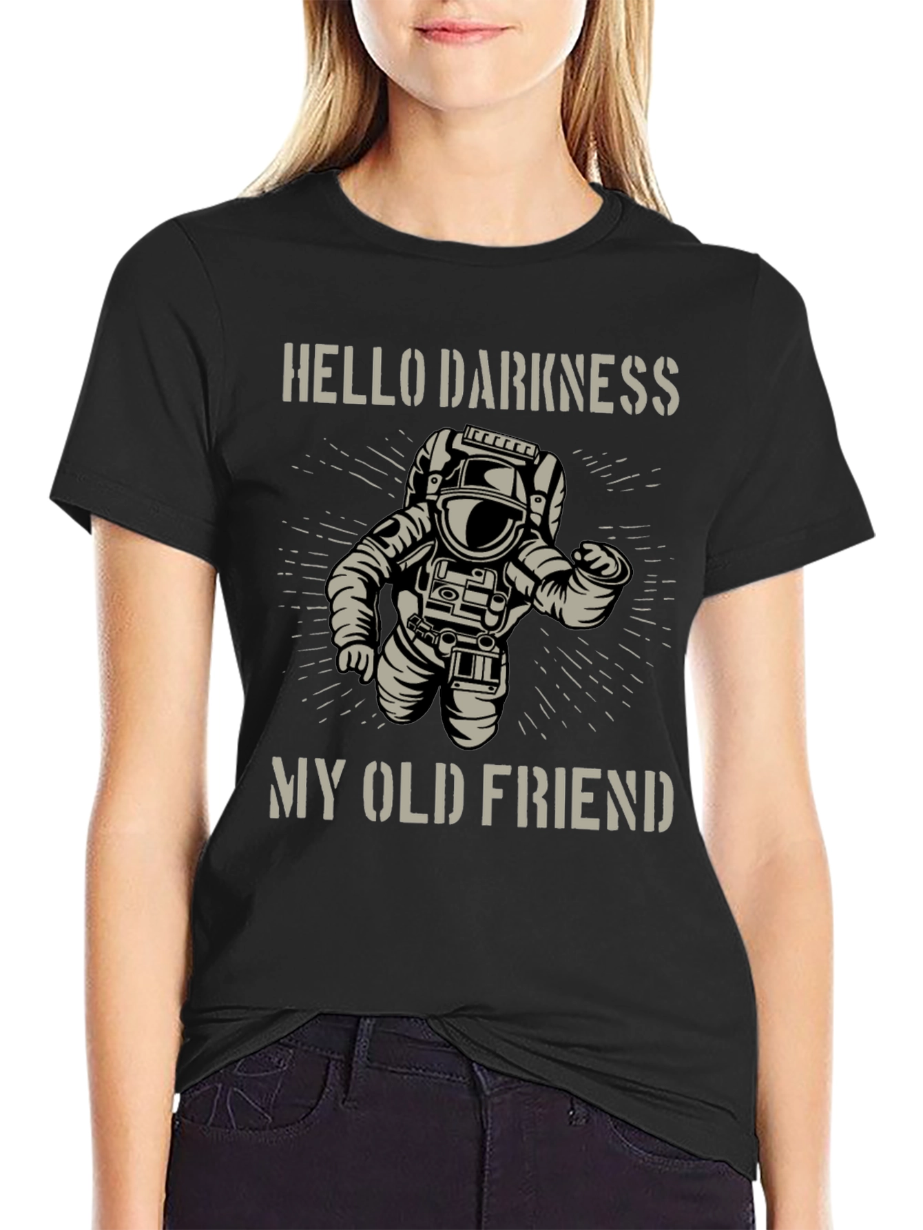 Hello Darkness Astronaut Graphic Tee