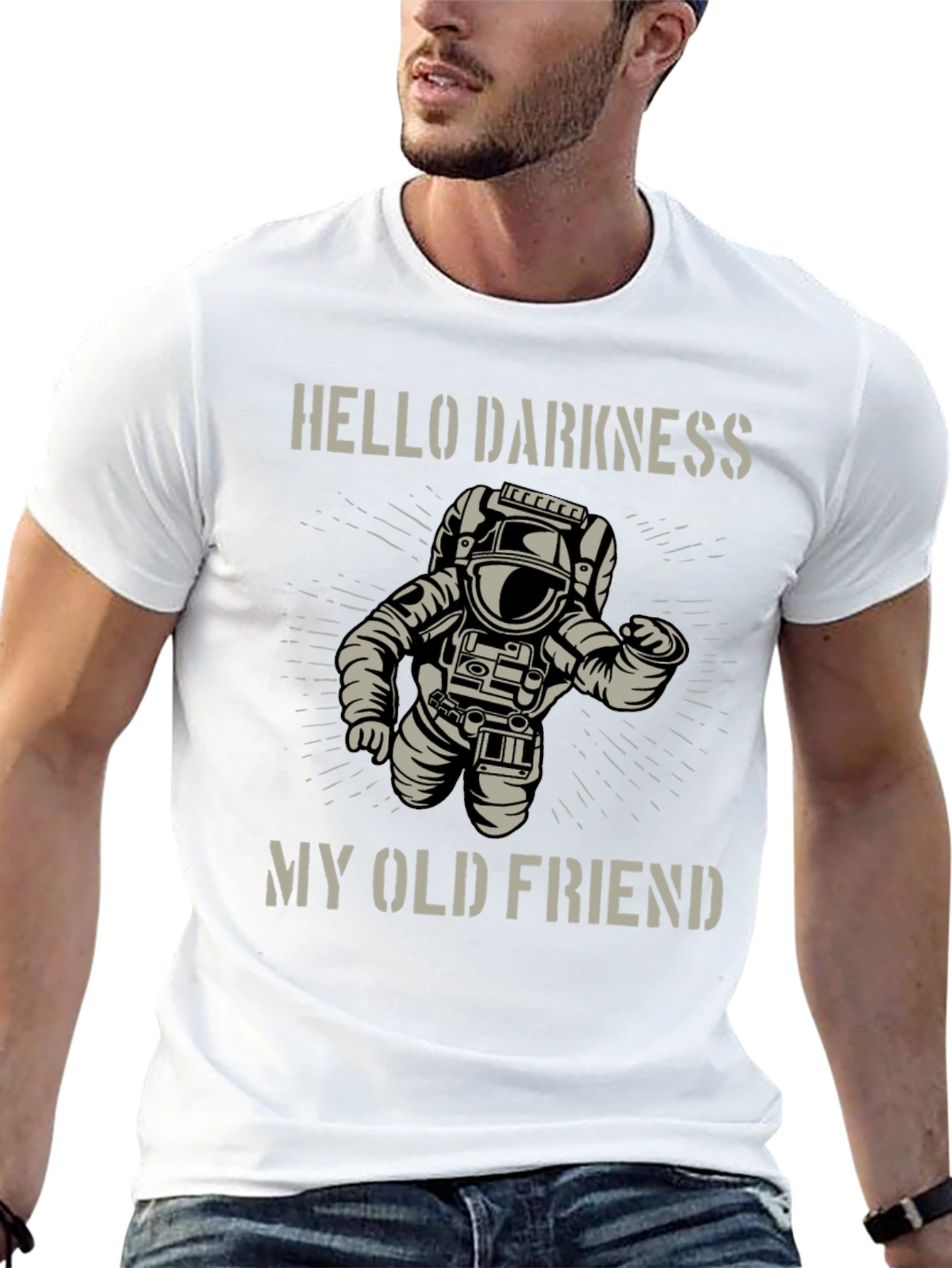 Hello Darkness Astronaut Graphic Tee