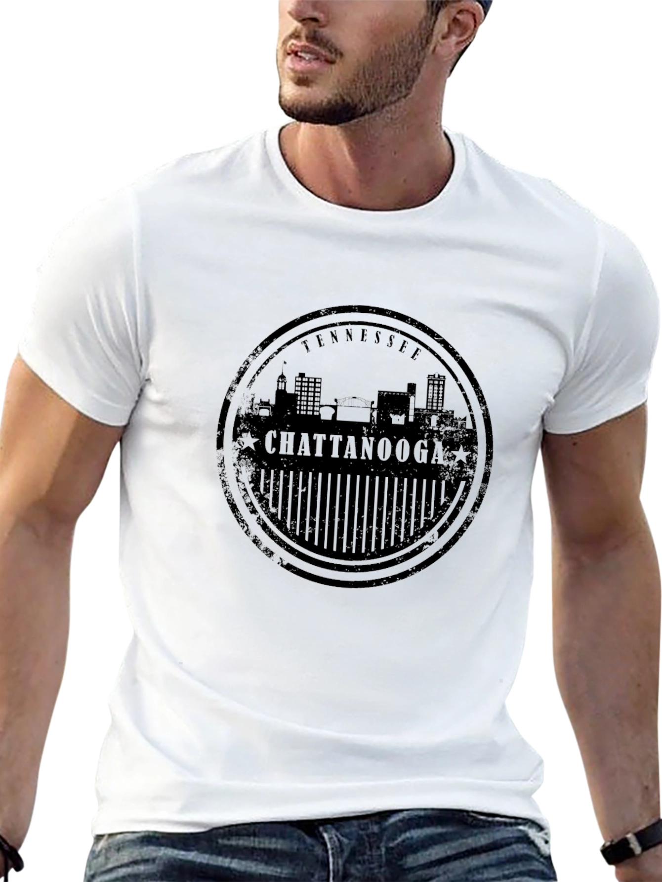Chattanooga Tennessee Skyline Black T-Shirt