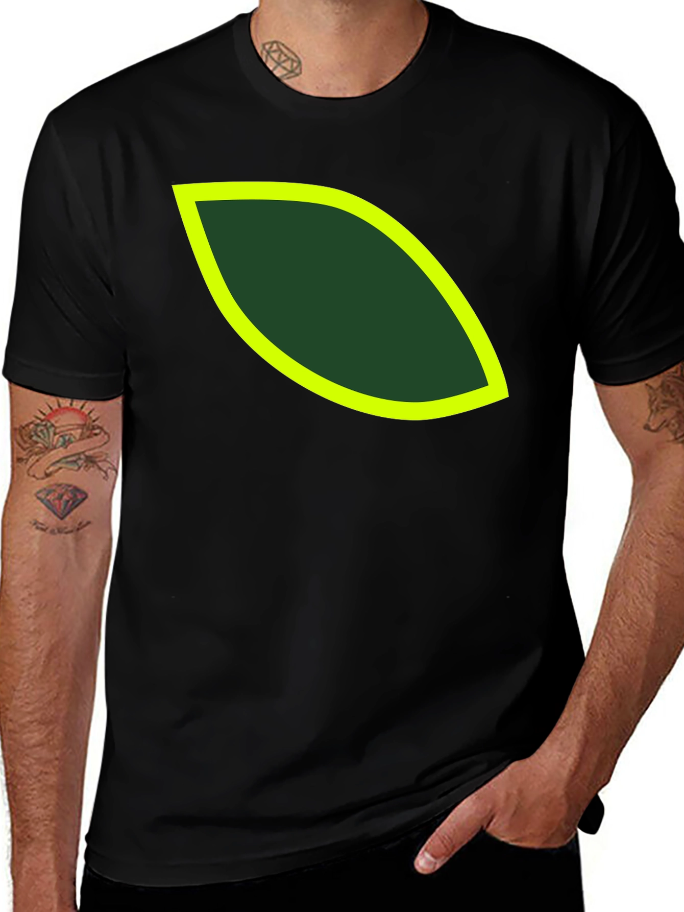 Eye-Catching Graphic Tee - Black Casual Shirt