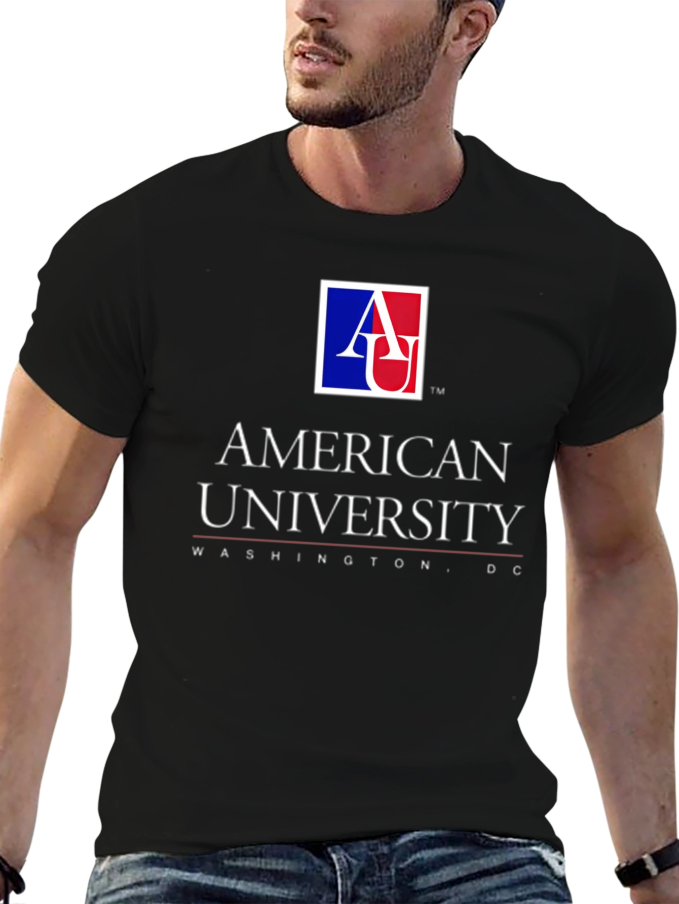 American University Graphic T-Shirt - Black