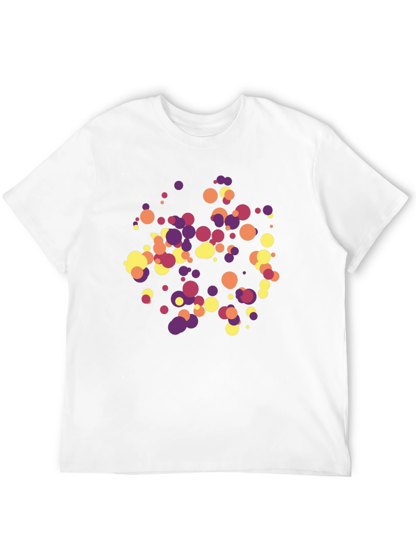 Colorful Dots Black T-Shirt