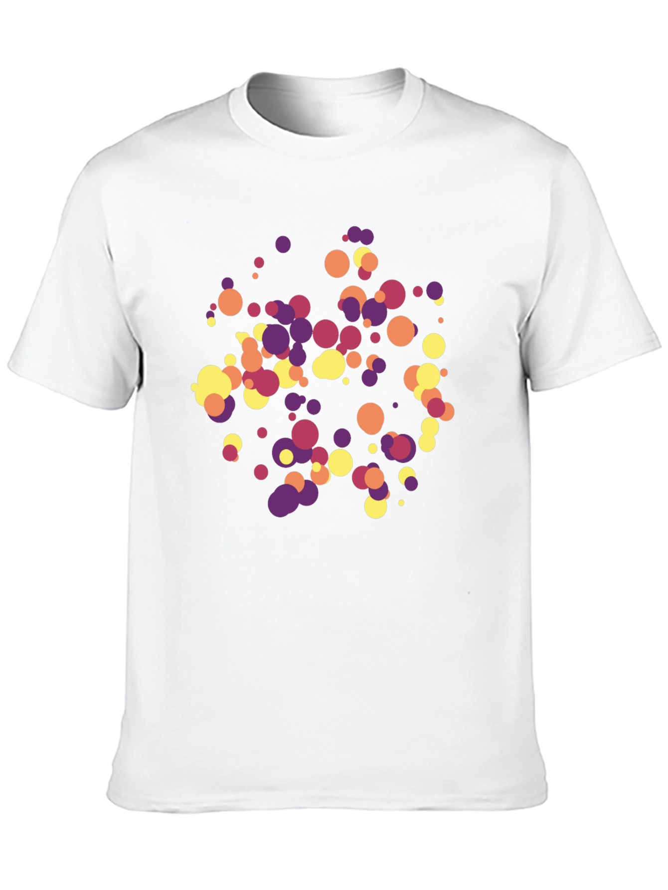 Colorful Dots Black T-Shirt