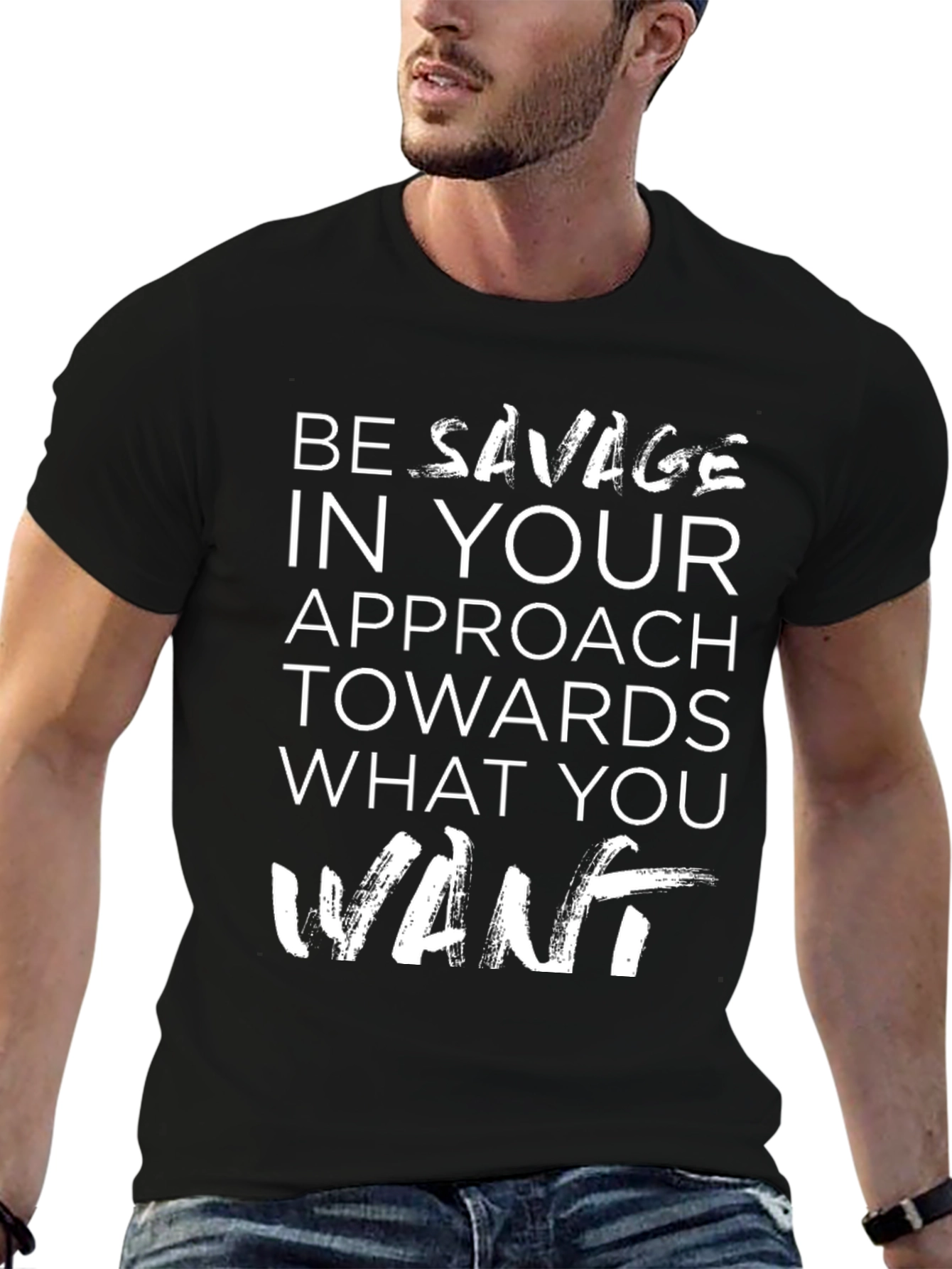 Be Savage Graphic T-Shirt - Black