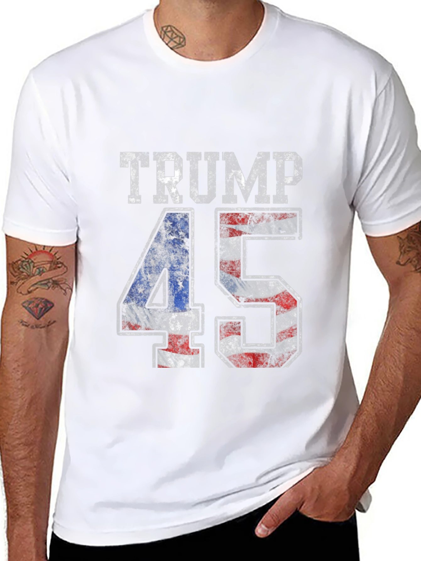 Trump 45 Patriotic Graphic T-Shirt