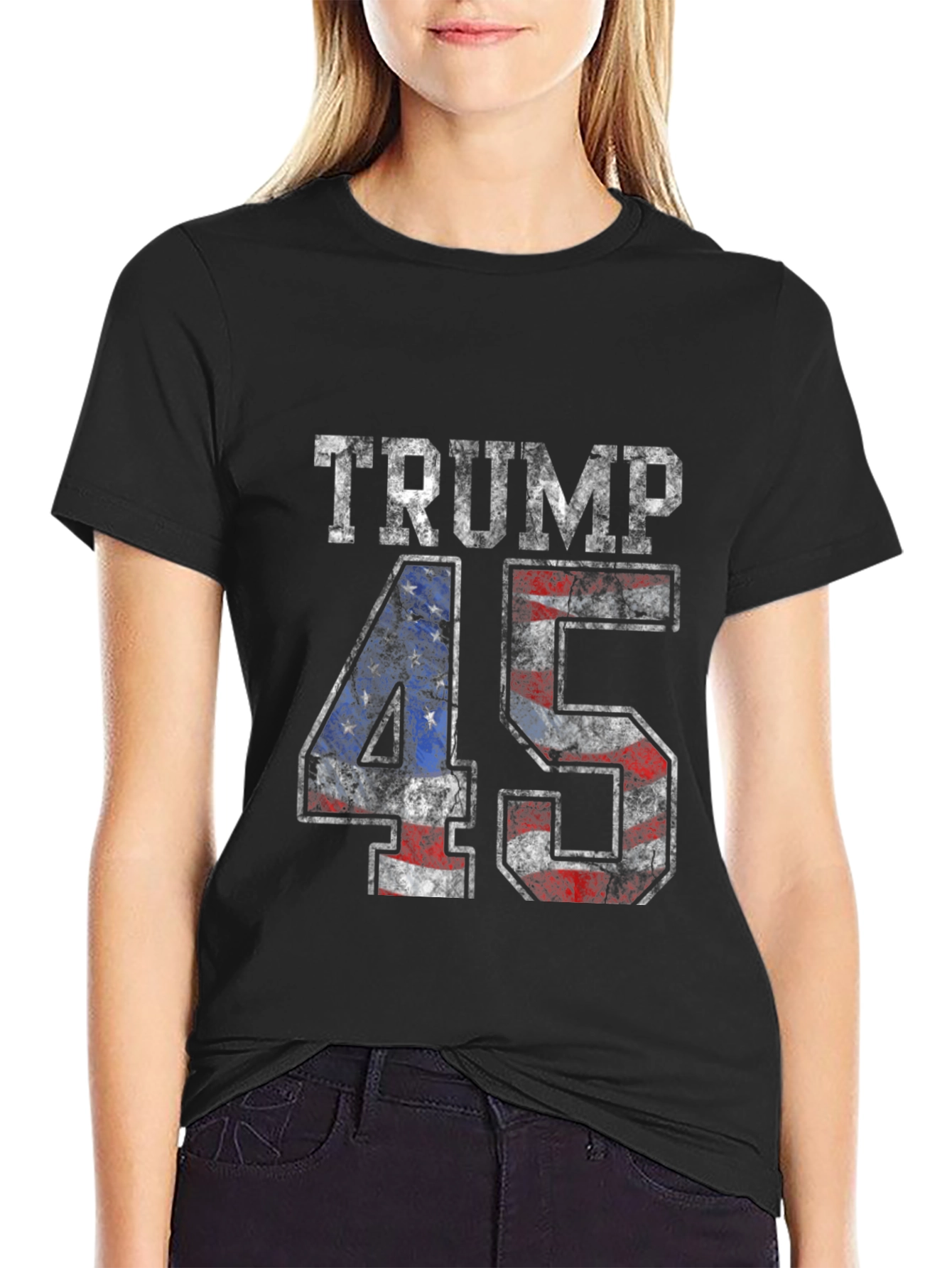 Trump 45 Patriotic Graphic T-Shirt