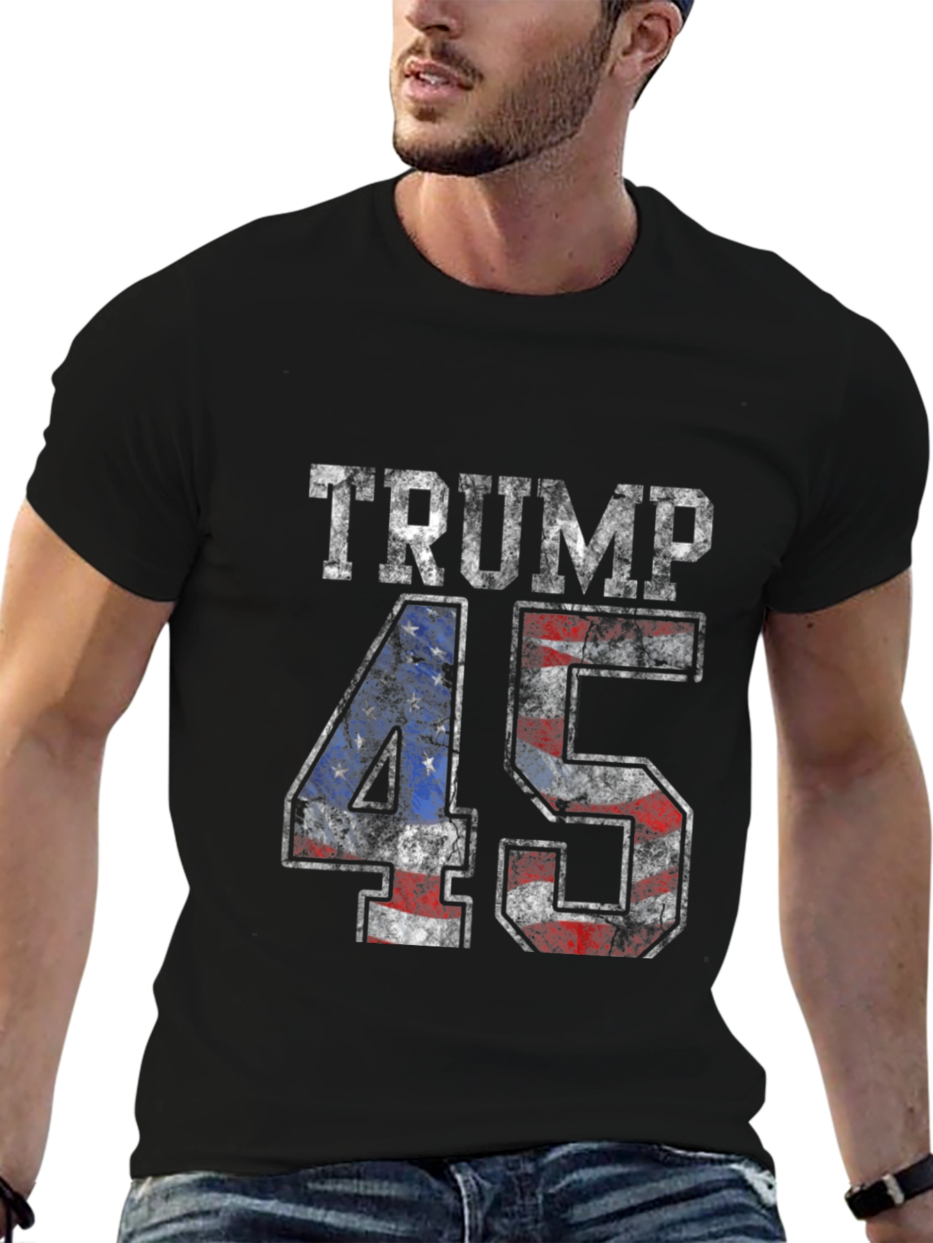 Trump 45 Patriotic Graphic T-Shirt