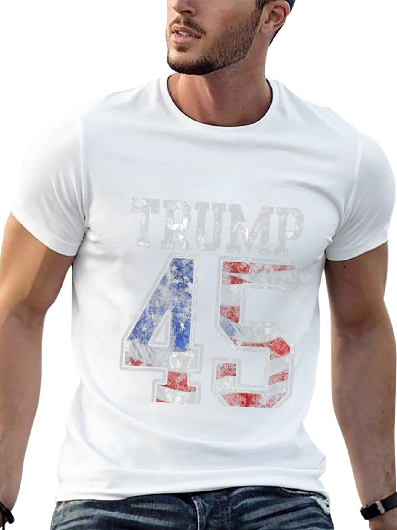 Trump 45 Patriotic Graphic T-Shirt