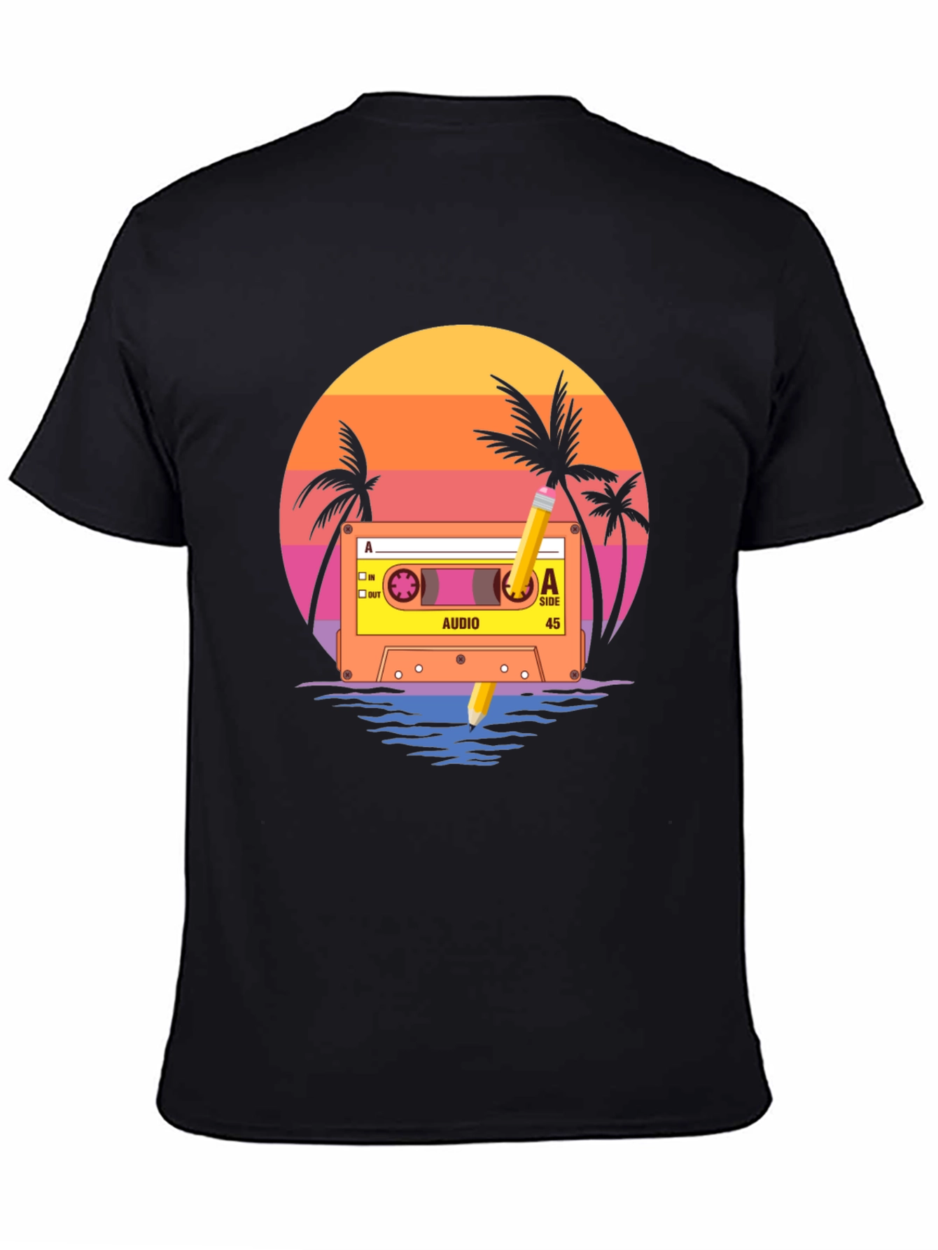Retro Sunset Cassette Tape Graphic T-Shirt