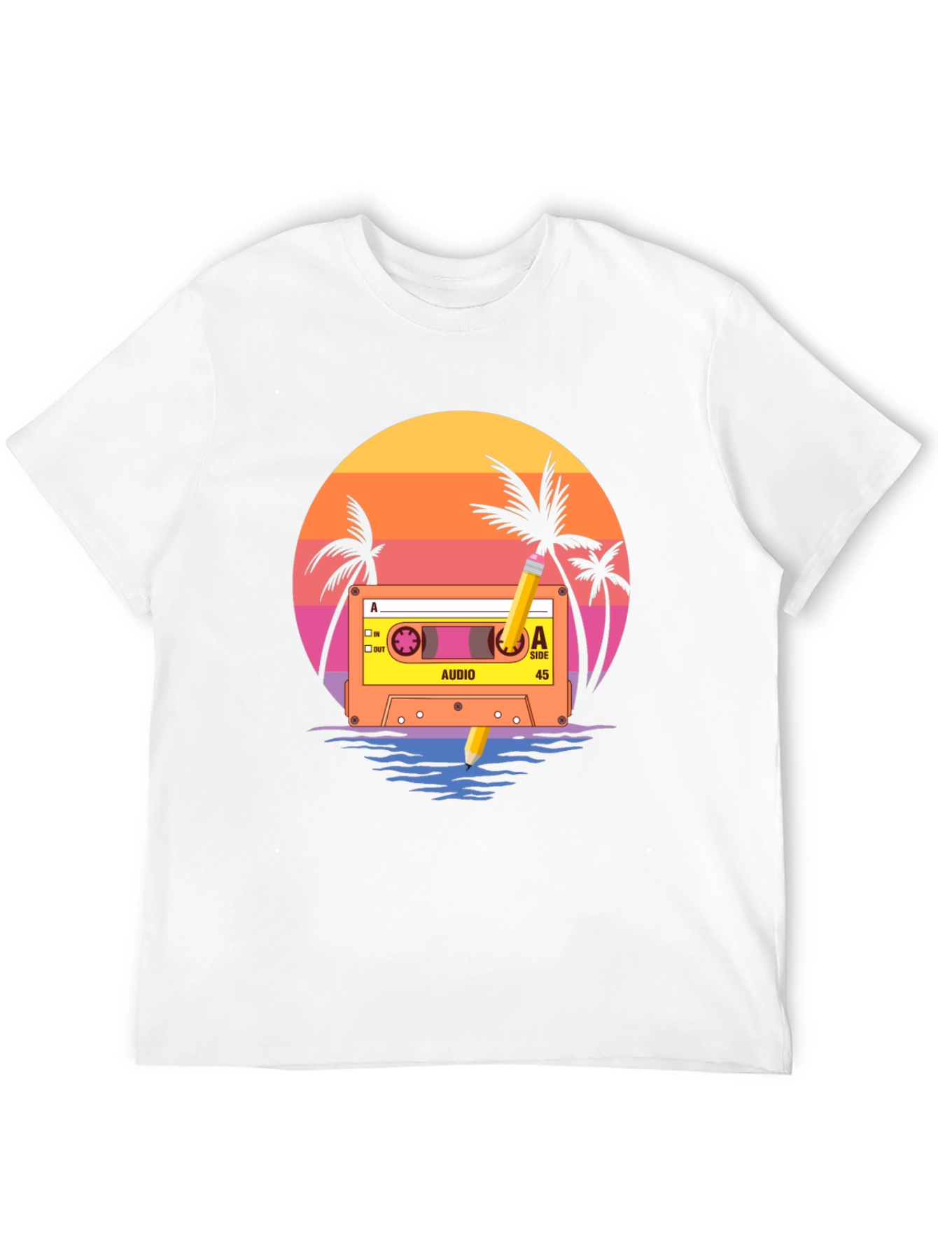 Retro Sunset Cassette Tape Graphic T-Shirt