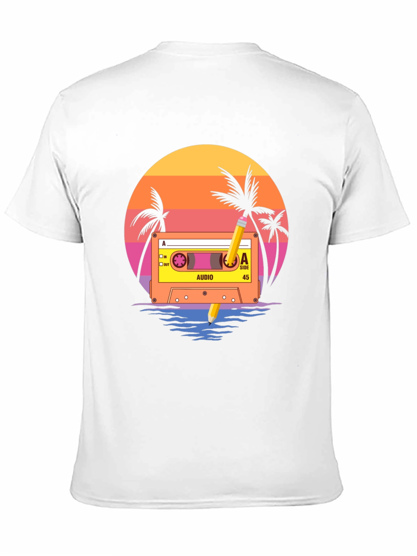Retro Sunset Cassette Tape Graphic T-Shirt