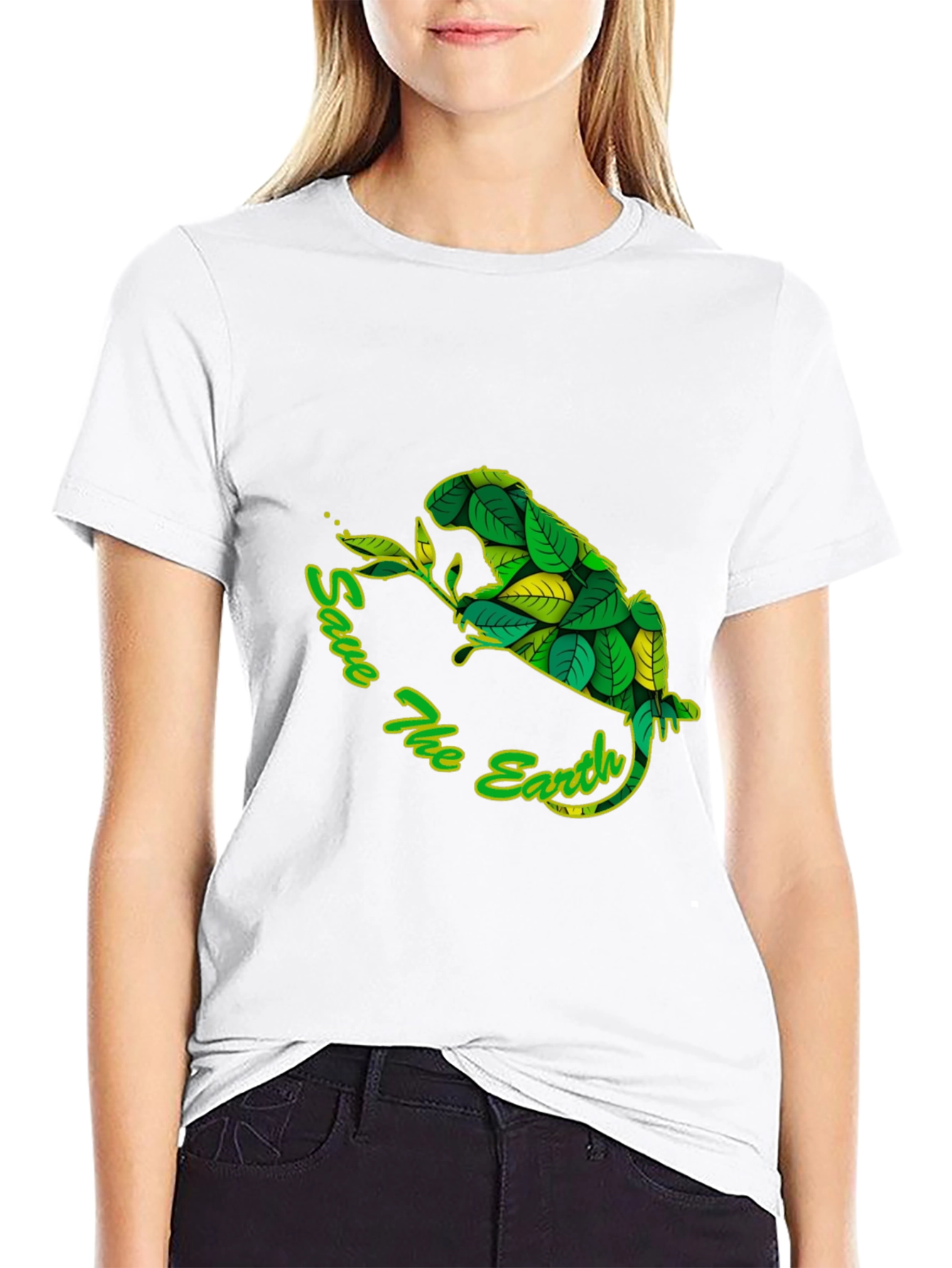 Save the Earth Beaver Graphic Tee - Eco-Friendly Fashion