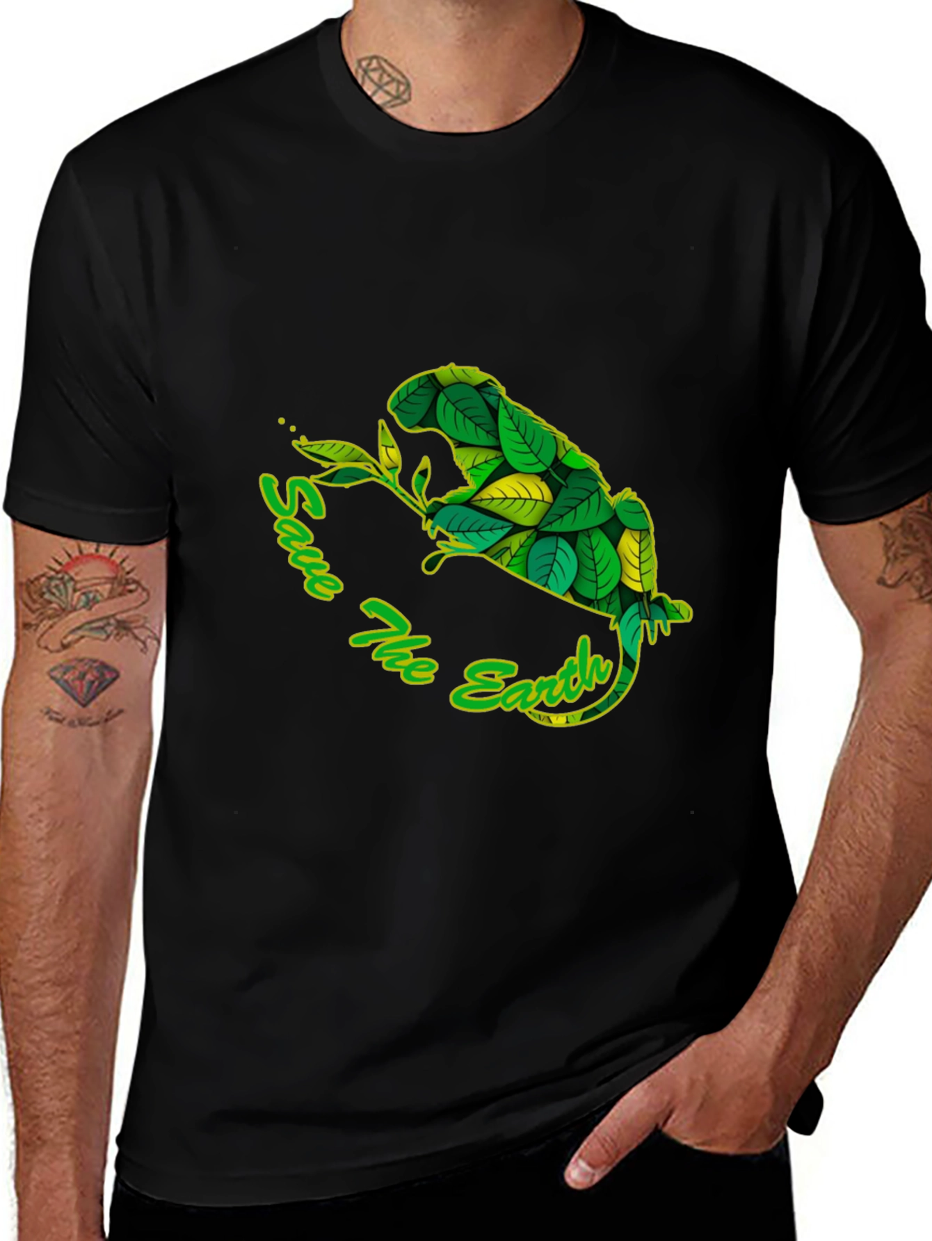 Save the Earth Beaver Graphic Tee - Eco-Friendly Fashion