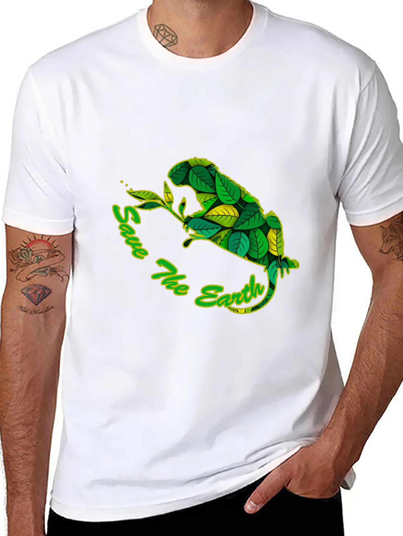 Save the Earth Beaver Graphic Tee - Eco-Friendly Fashion