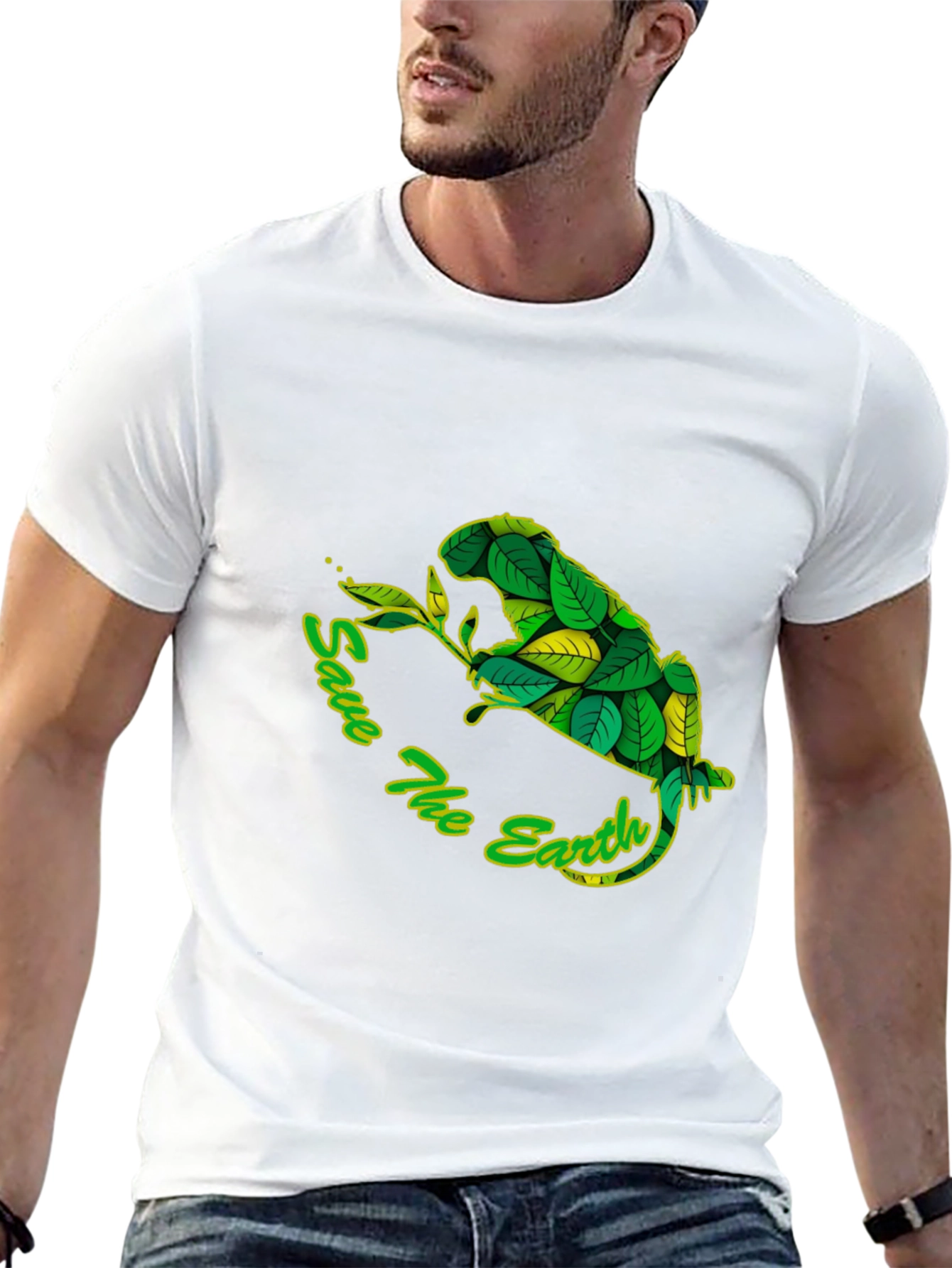 Save the Earth Beaver Graphic Tee - Eco-Friendly Fashion